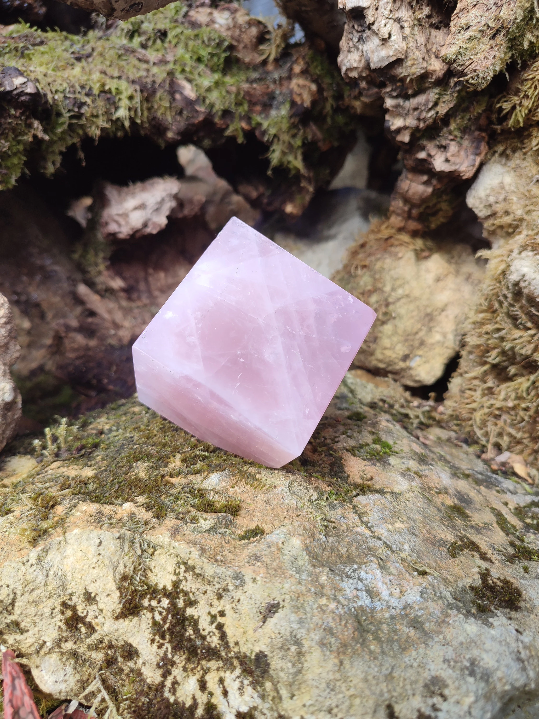 Cube de Quartz rose