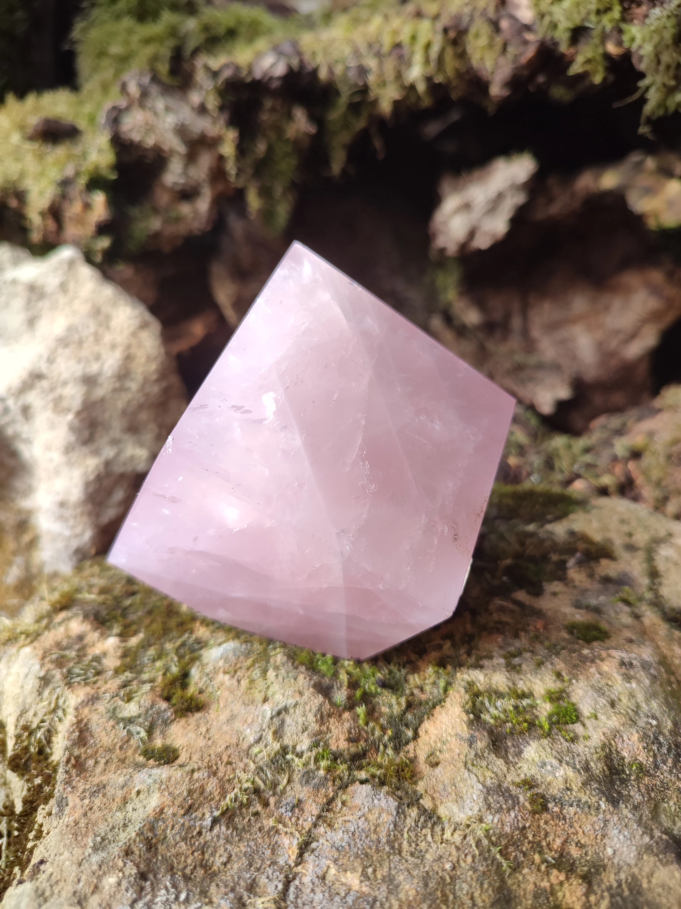 Cube de Quartz rose