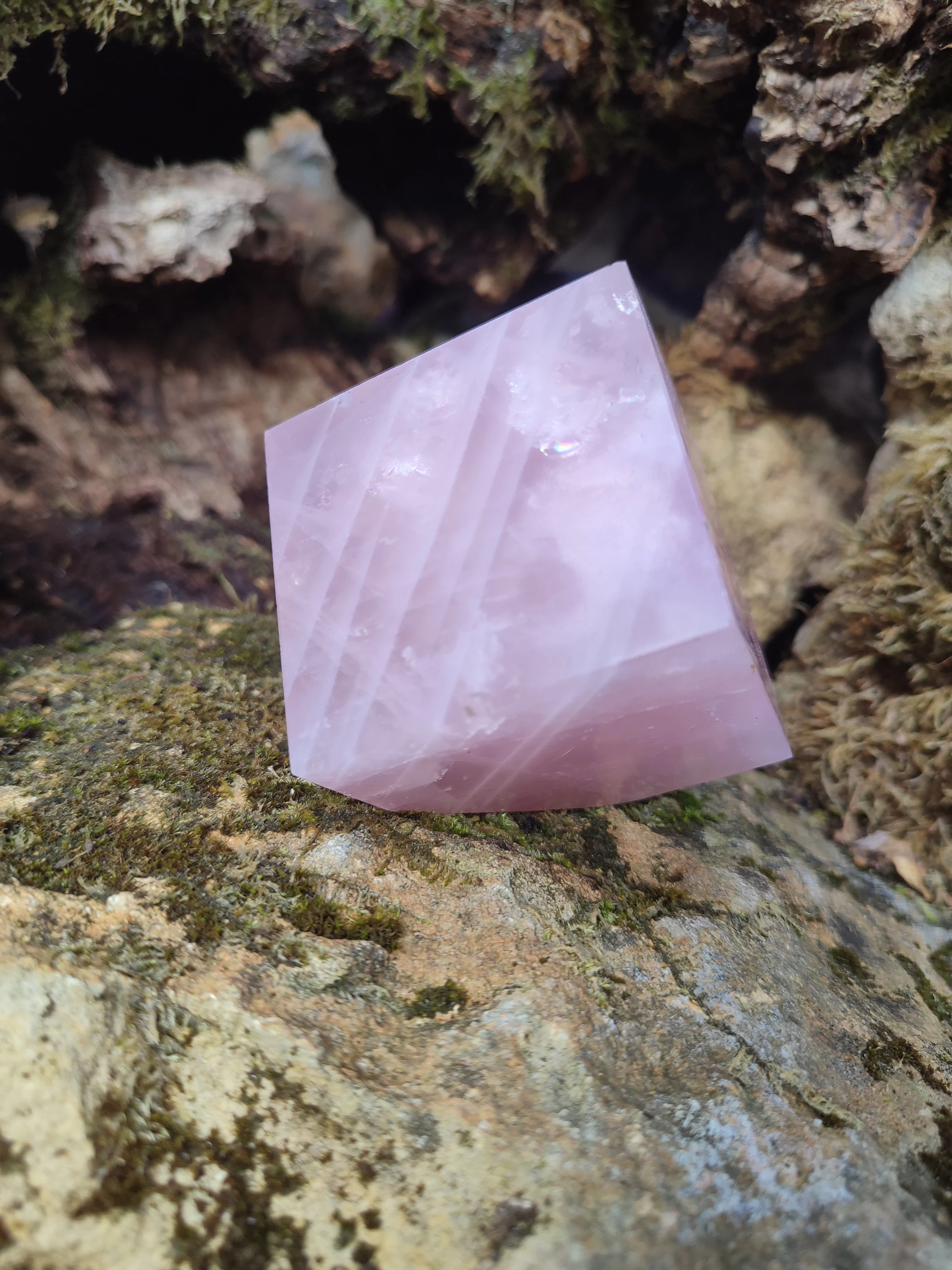 Cube de Quartz rose