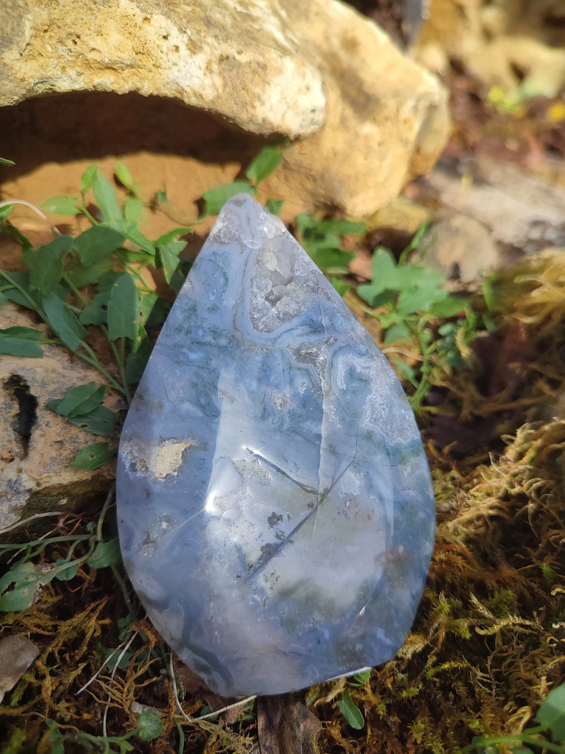 Forme libre d'Agate mousse