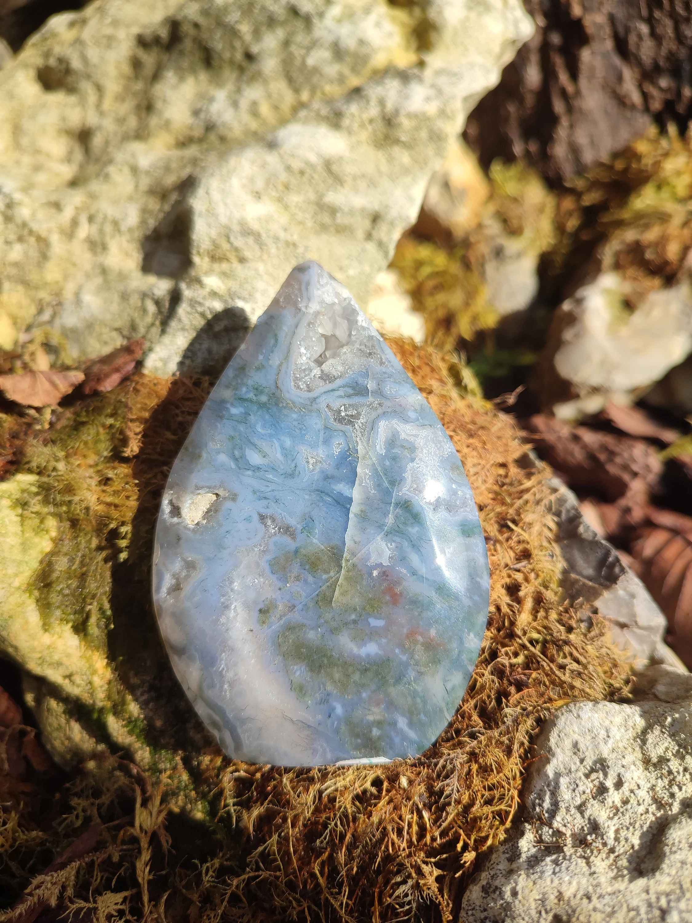 Forme libre d'Agate mousse