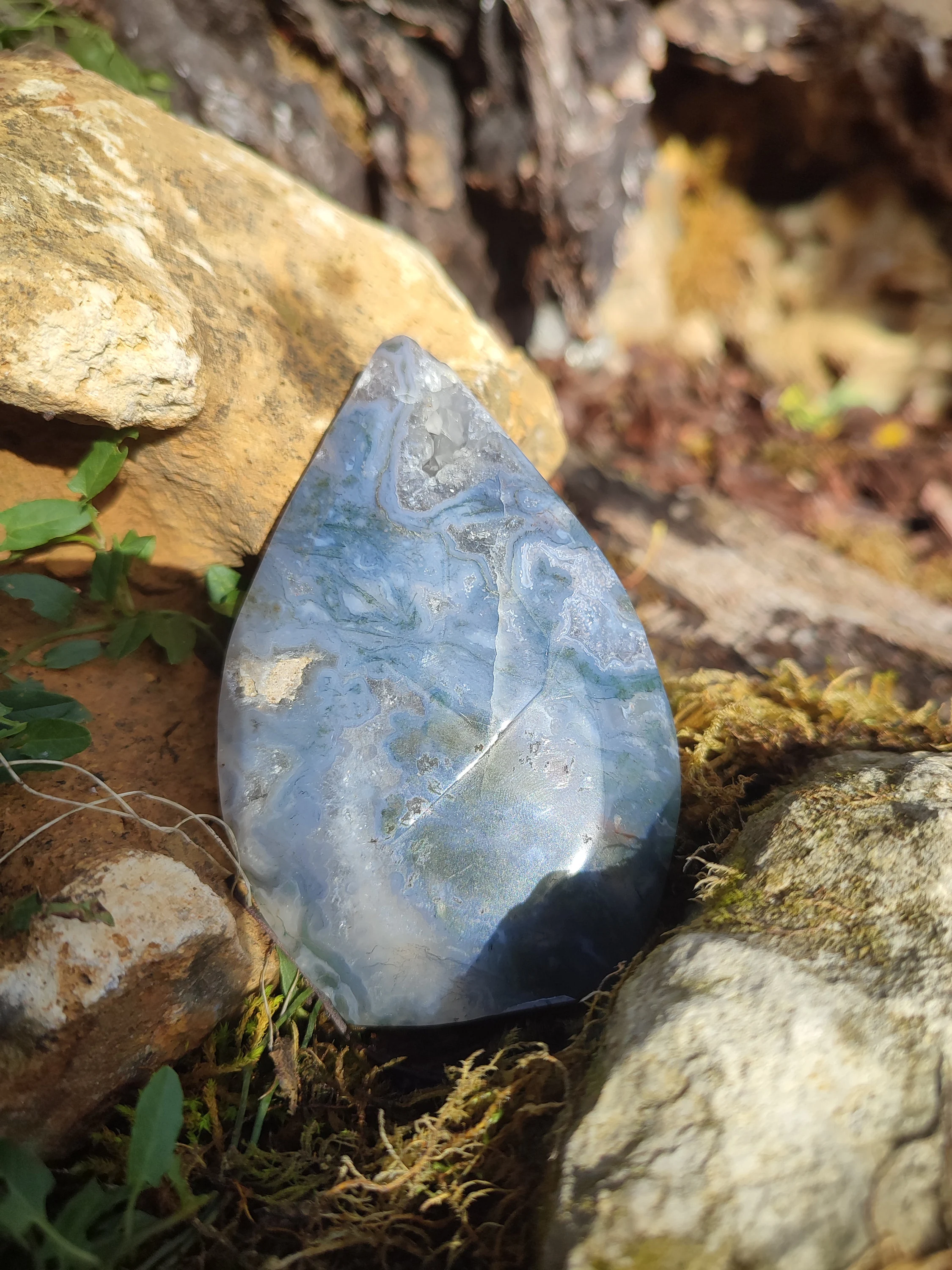 Forme libre d'Agate mousse