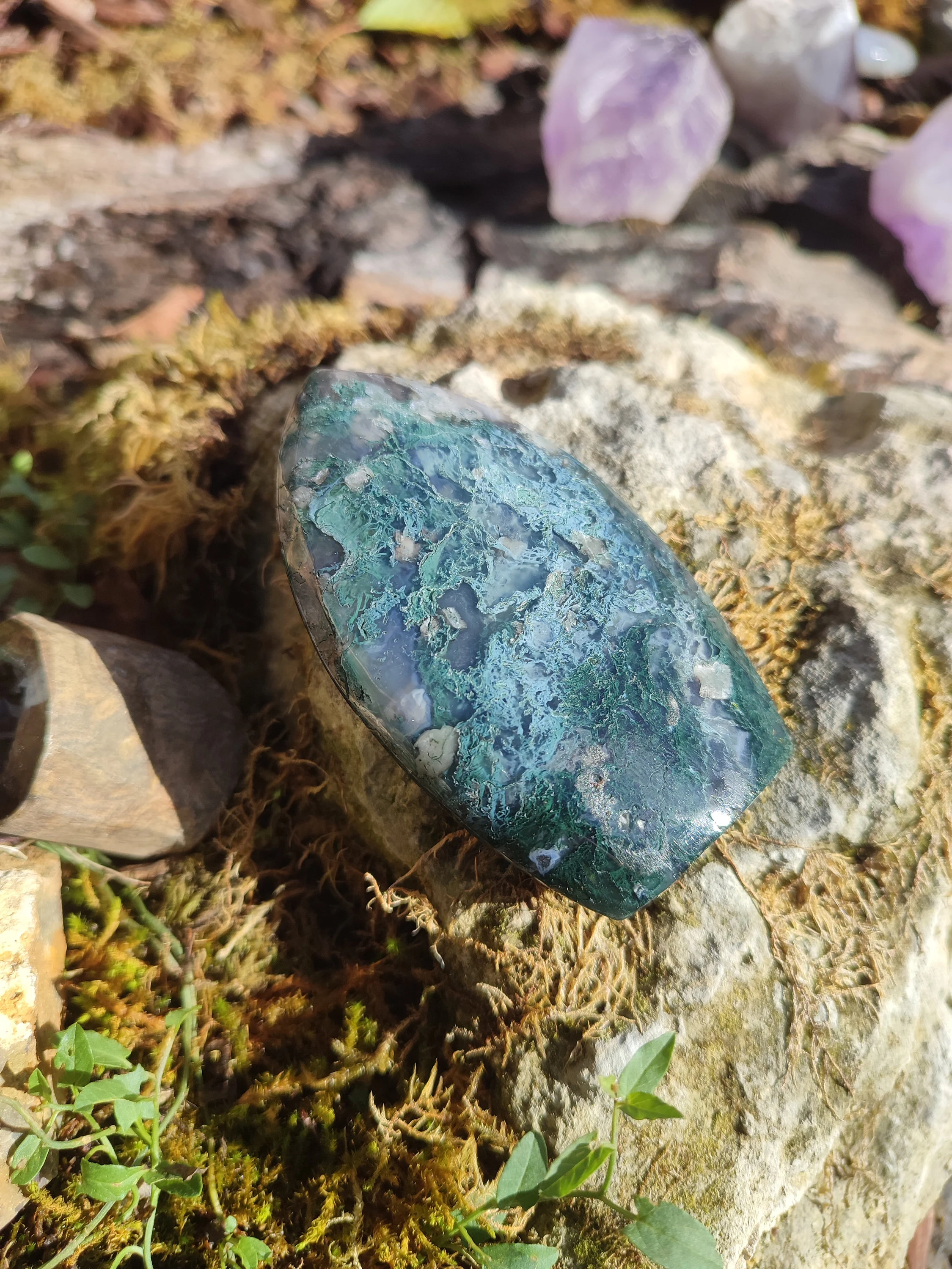 Forme libre d'Agate mousse