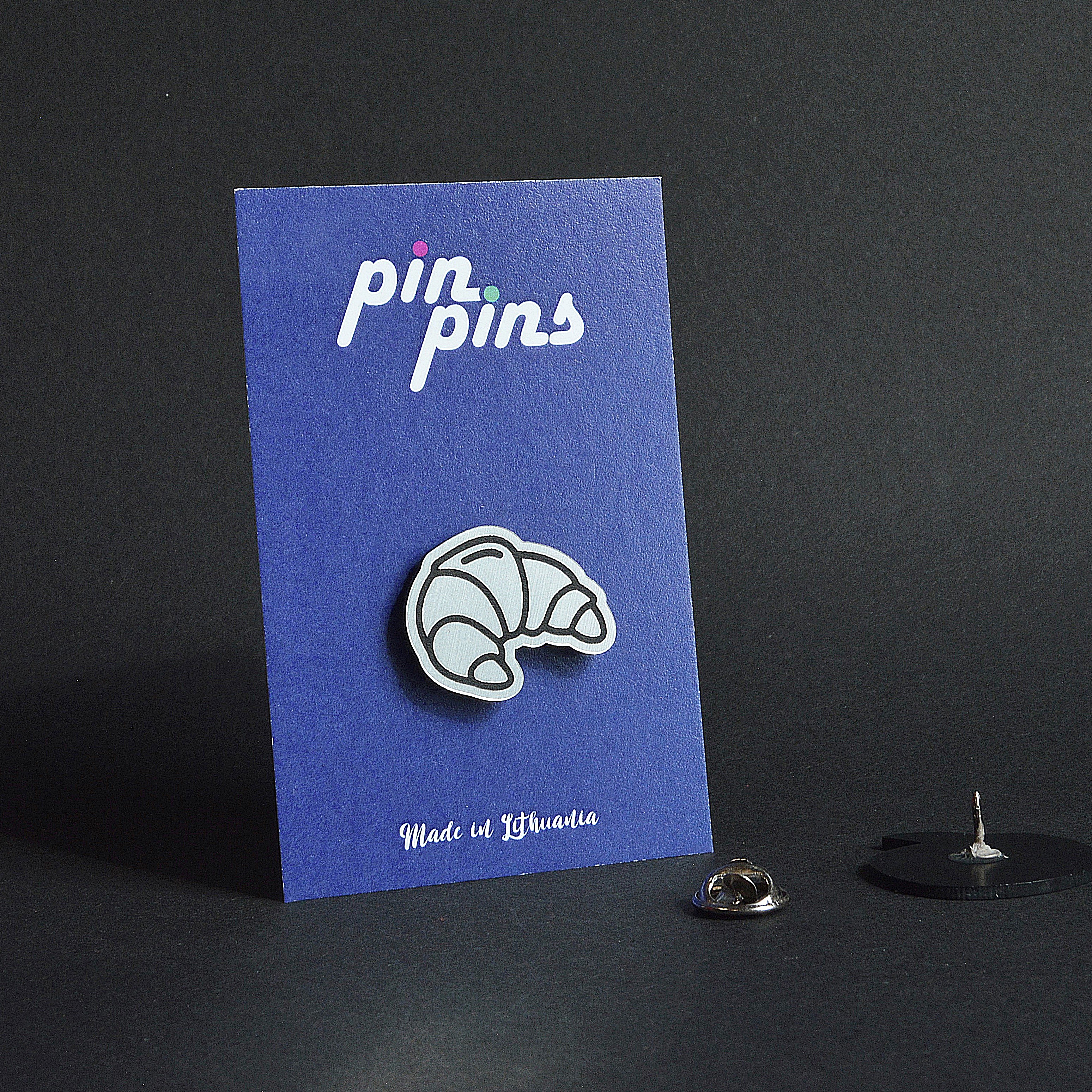 Kruasanas Croissant Paris įsegamas Pin ženkliukas sagė drabužio aksesuaras