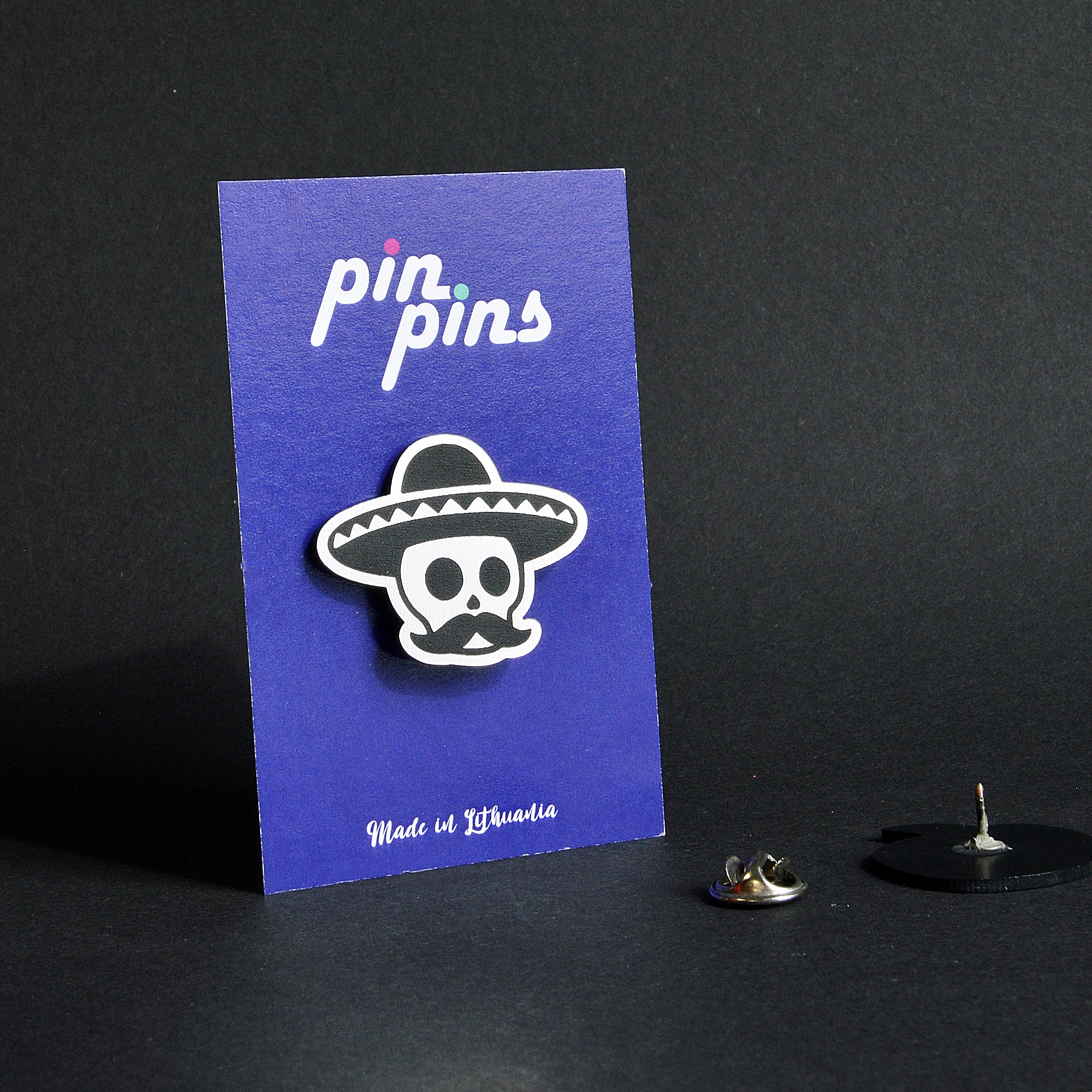 Meksikietiška kaukolė įsegamas Pin ženkliukas sagė drabužio aksesuaras