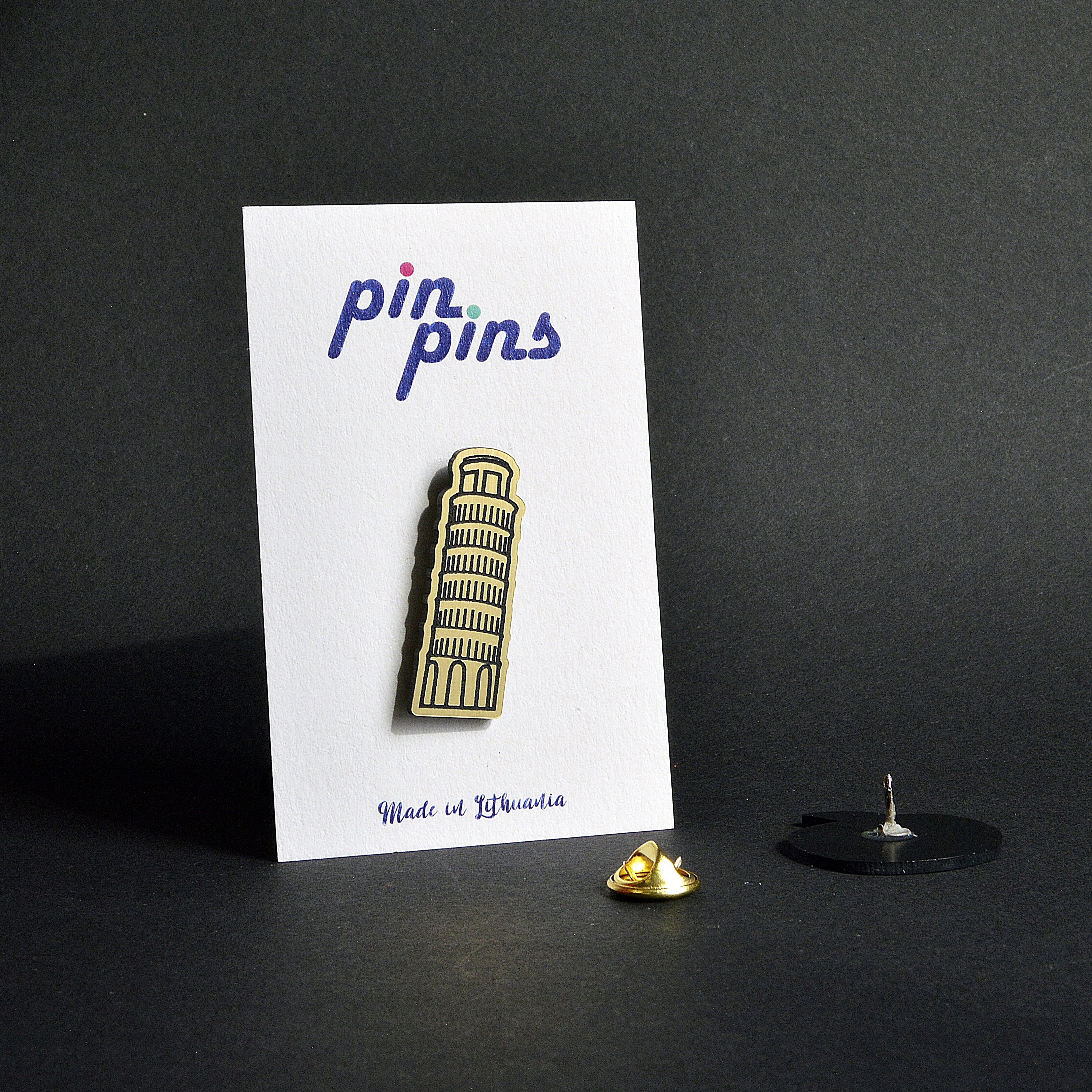 Pizos bokštas Tower of Pisa Italy įsegamas Pin ženkliukas sagė drabužio aksesuaras
