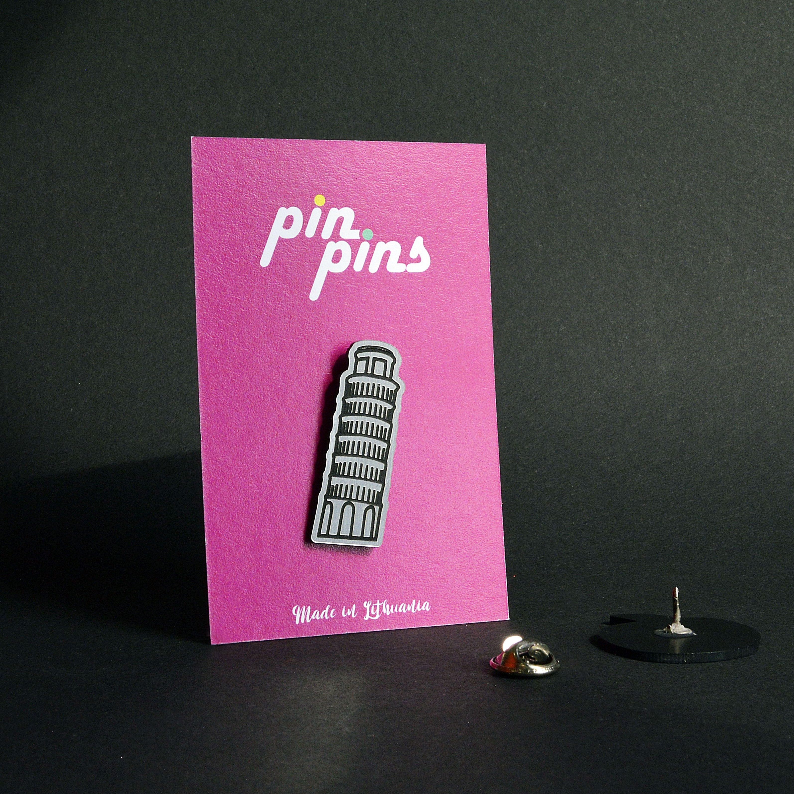 Pizos bokštas Tower of Pisa Italy įsegamas Pin ženkliukas sagė drabužio aksesuaras