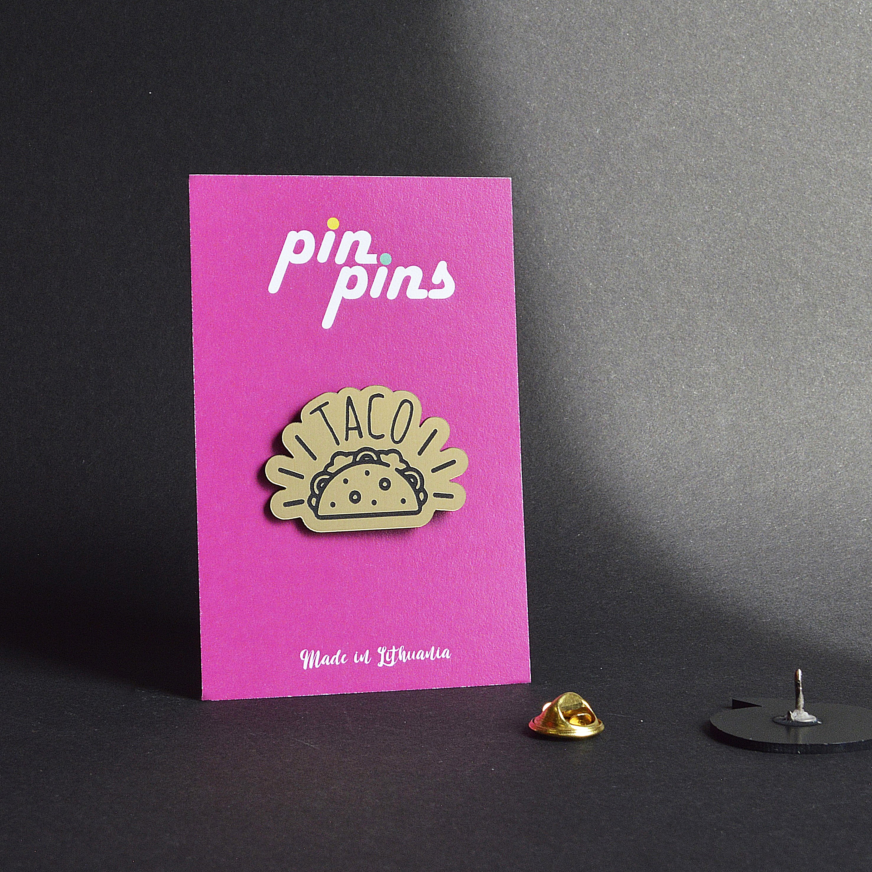 Taco įsegamas Pin ženkliukas sagė drabužio aksesuaras