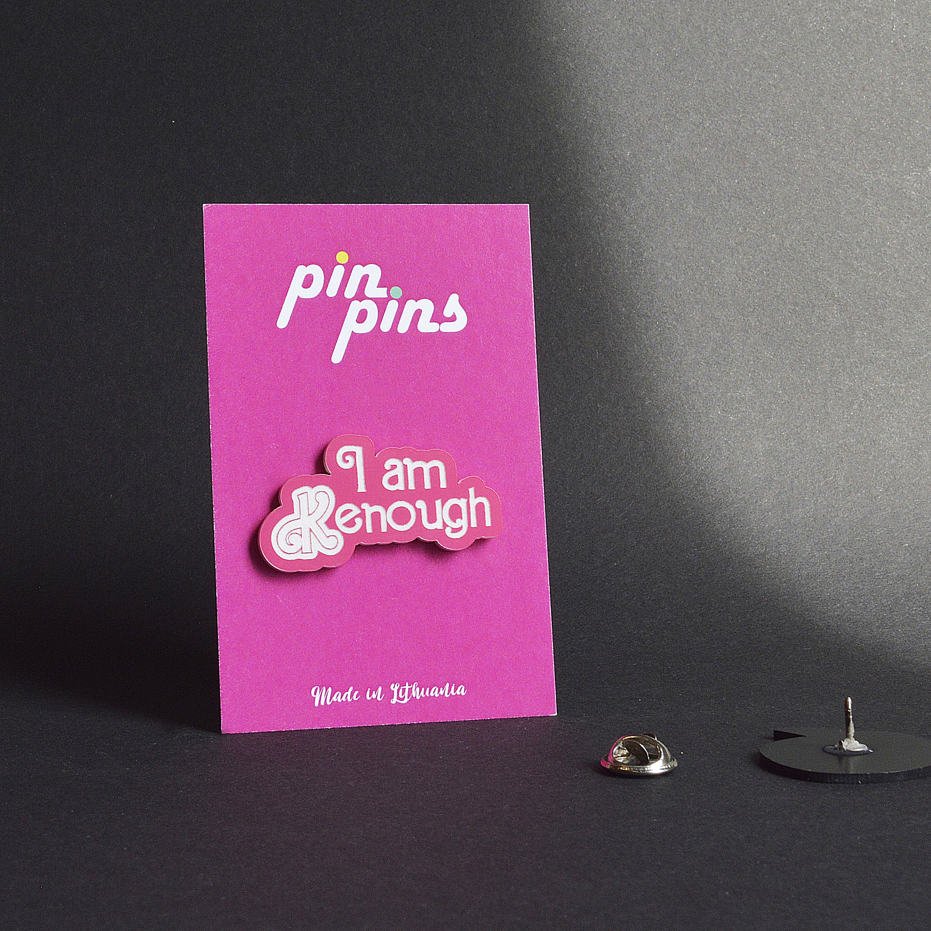 I am Kenough įsegamas Pin ženkliukas sagė drabužio aksesuaras