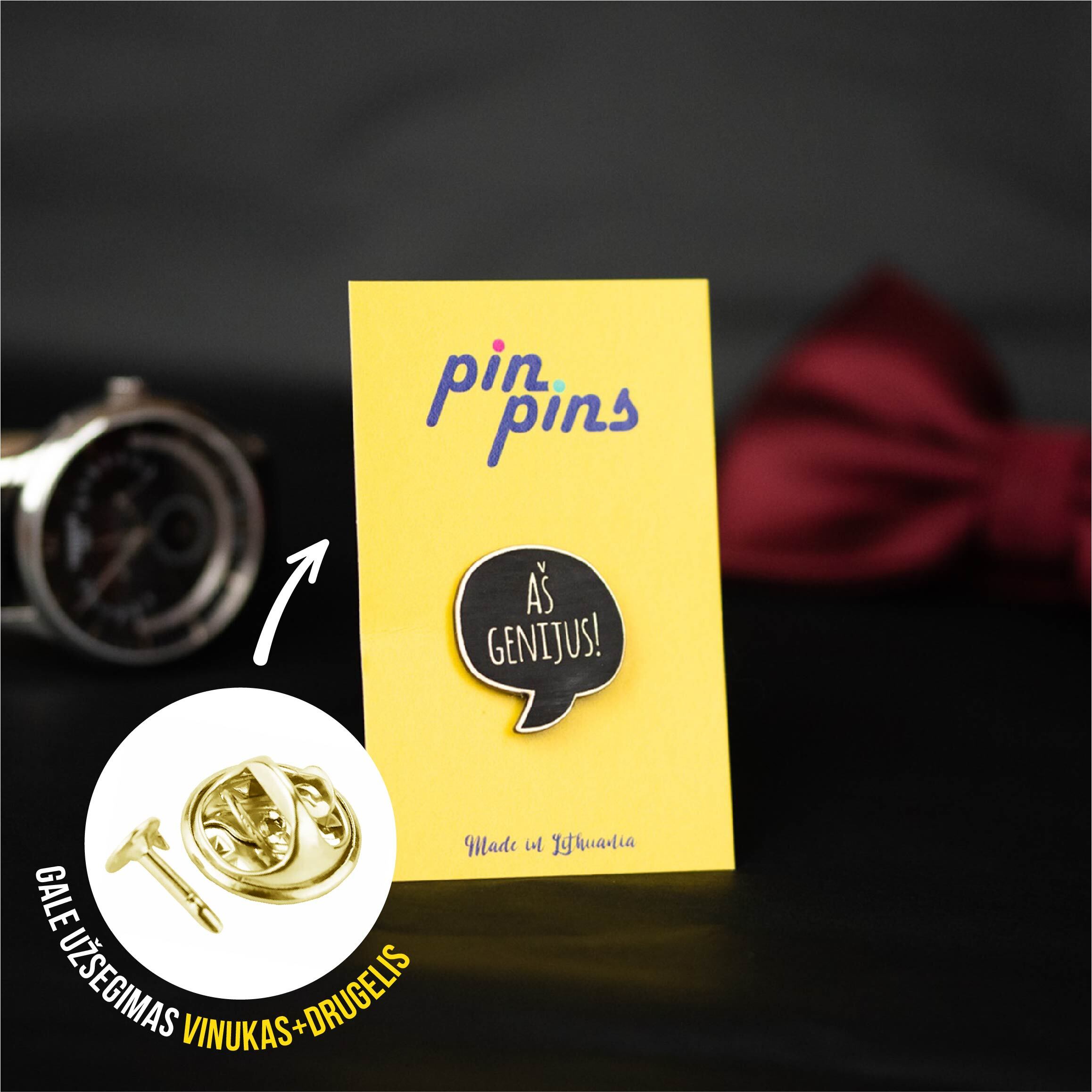 Aš Genijus Įsegamas Pin ženkliukas sagė drabužio aksesuaras