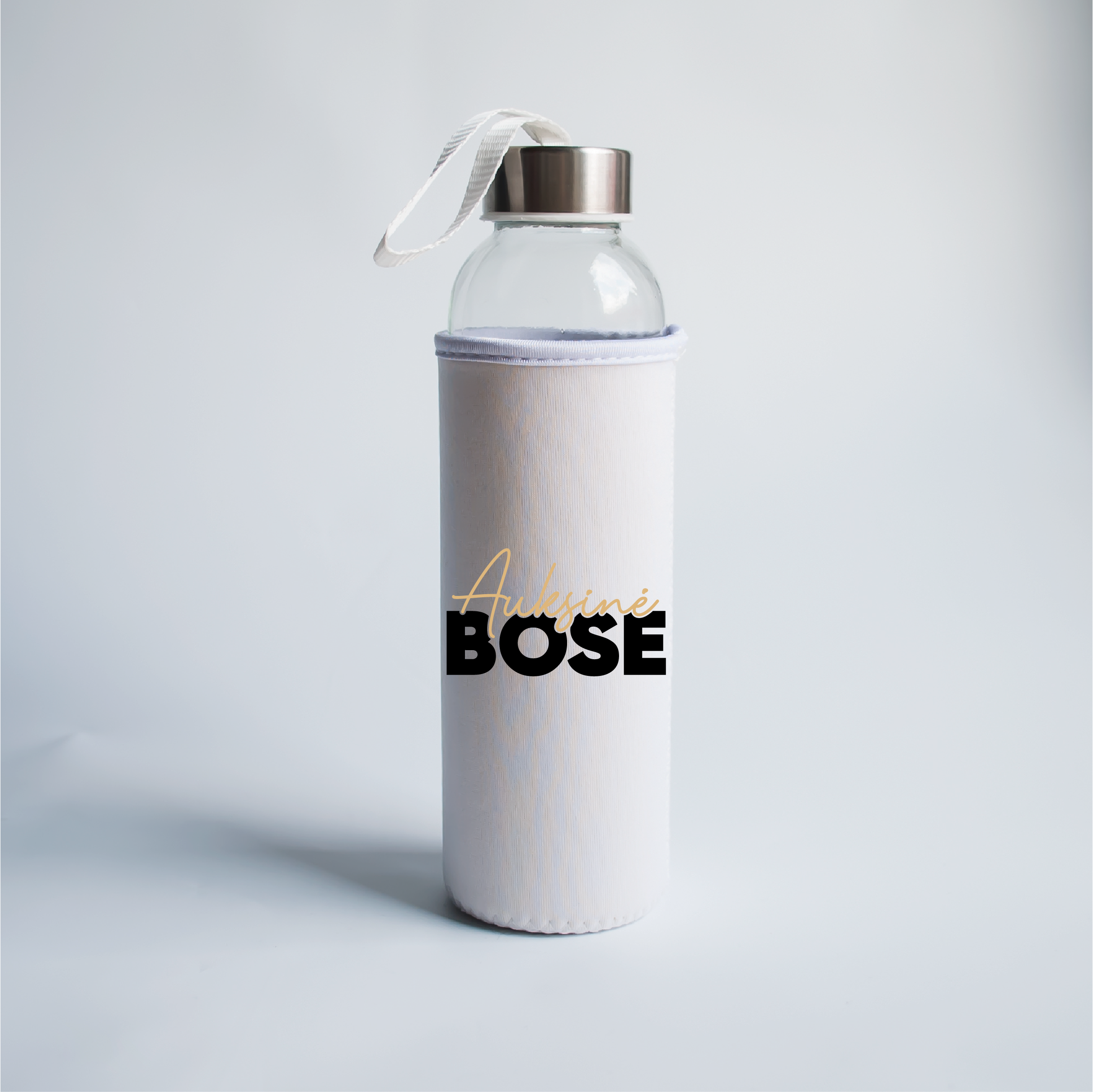 Auksinė Bosė. Gertuvė skaidri su uždangalu 500ml