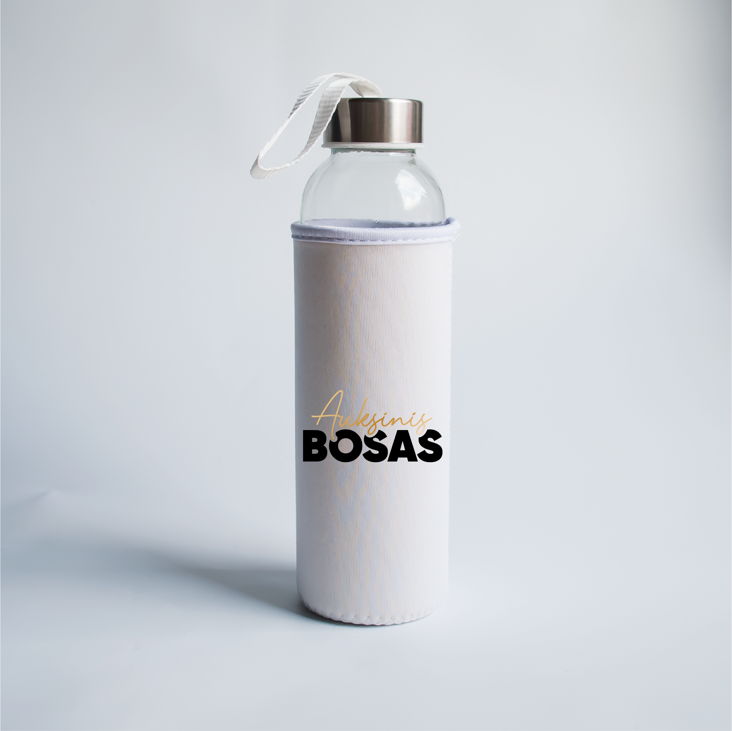 Auksinis Bosas. Gertuvė skaidri su uždangalu 500ml