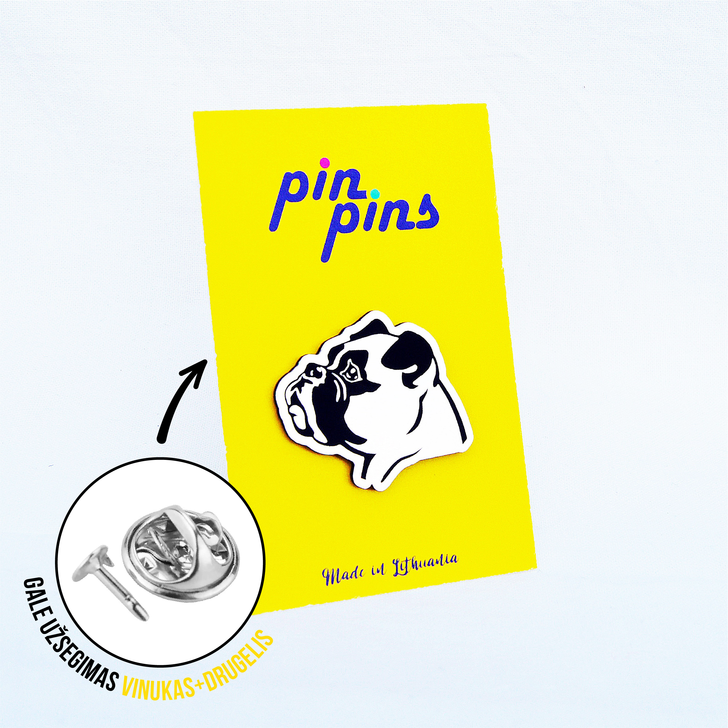 Bokseris šuo Boxer dog įsegamas Pin ženkliukas sagė drabužio aksesuaras