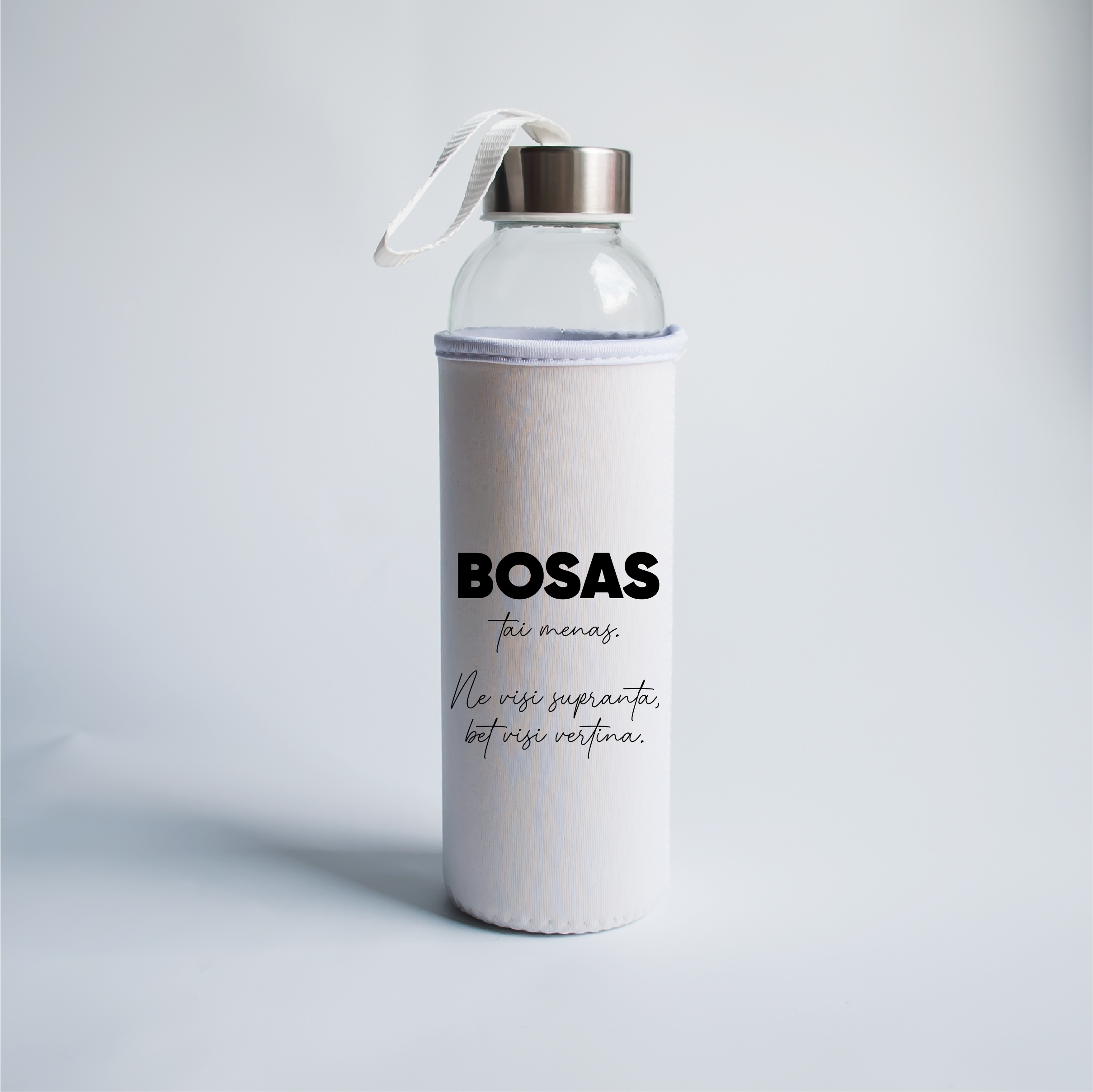 Bosas - tai menas. Ne visi supranta, bet visi vertina. Gertuvė skaidri su uždangalu 500ml