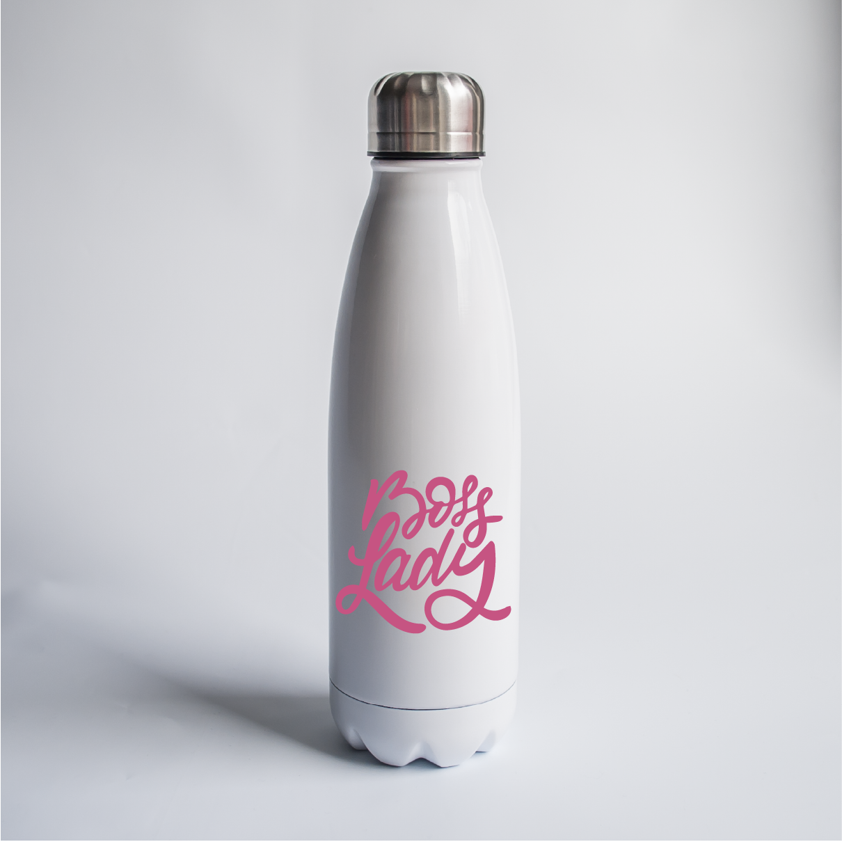 Boss Lady. Metalinis termosas/gertuvė (baltas) 700ml