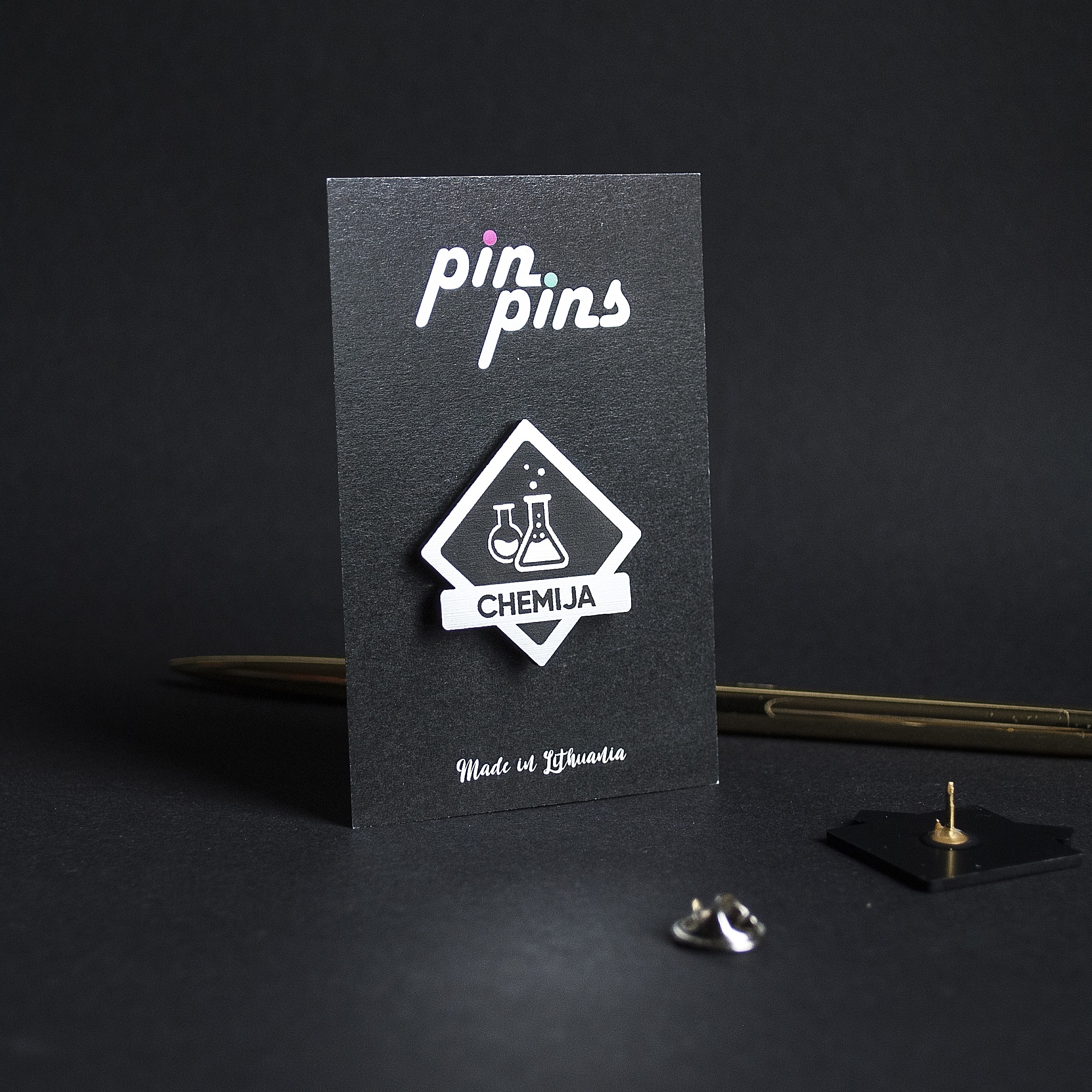 Chemija įsegamas Pin ženkliukas sagė