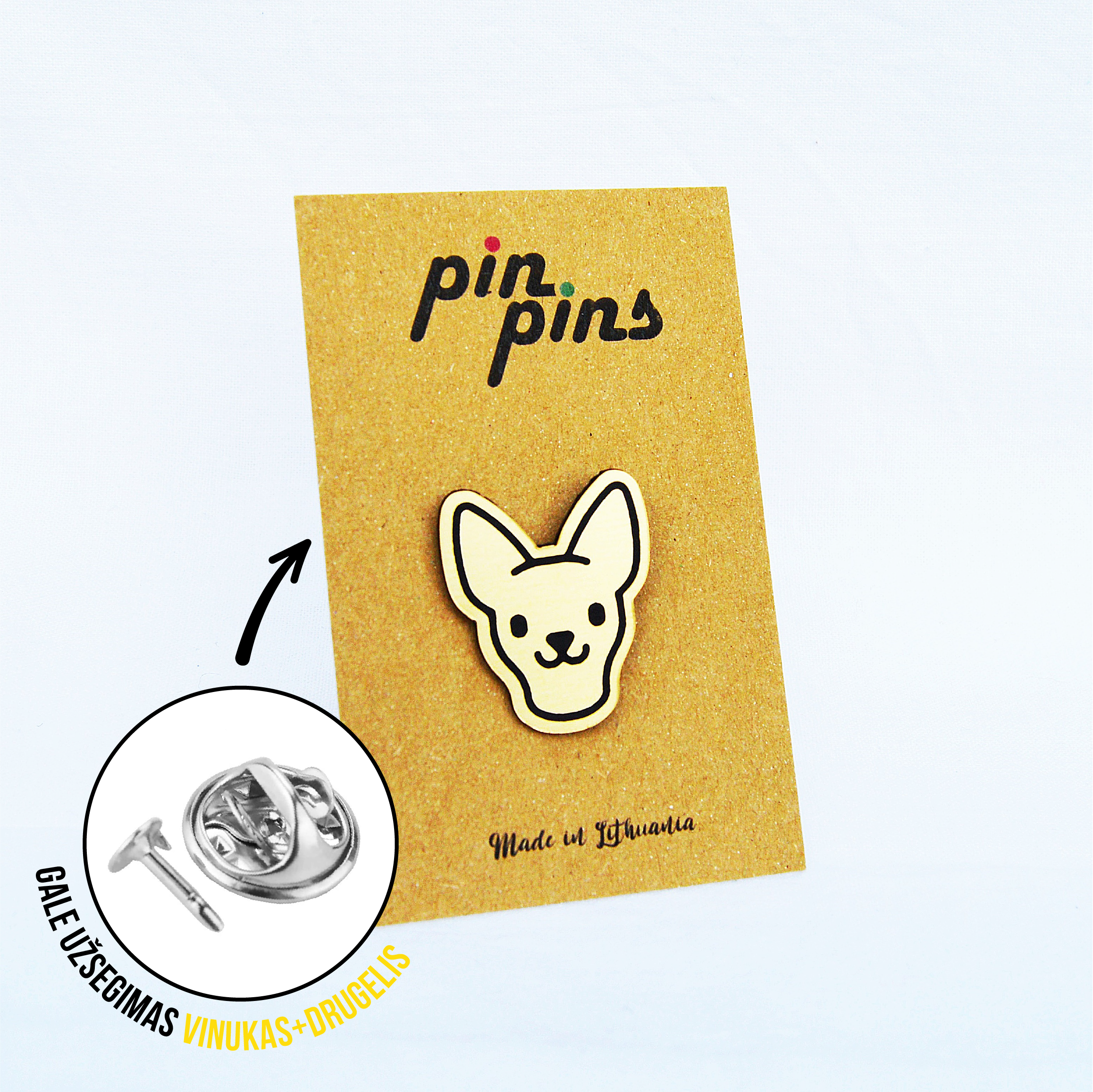 Chihuahua line šuo dog įsegamas Pin ženkliukas sagė drabužio aksesuaras