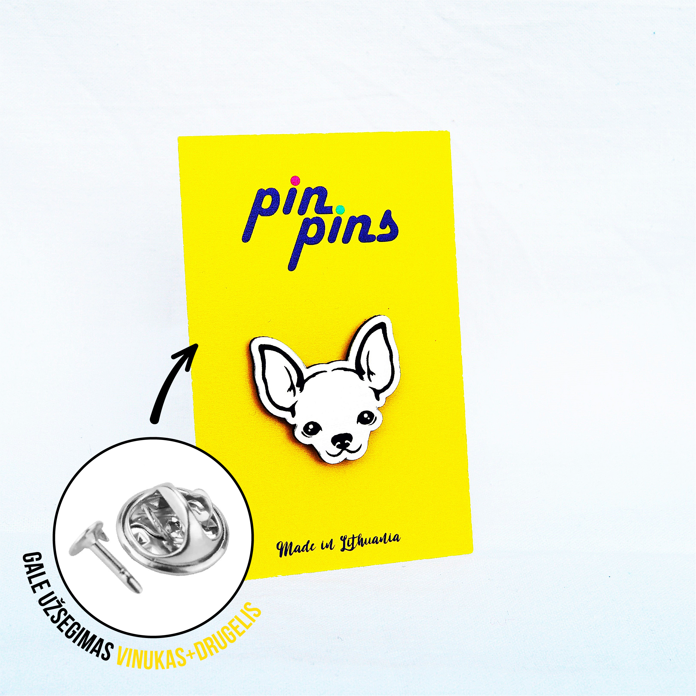 Chihuahua šuo dog įsegamas Pin ženkliukas sagė drabužio aksesuaras