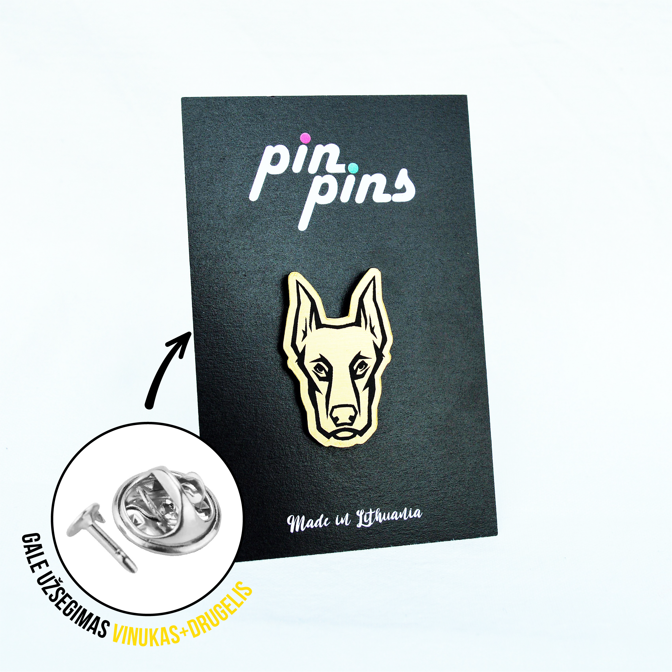 Dobermanas Pinčeris šuo dog įsegamas Pin ženkliukas sagė drabužio aksesuaras