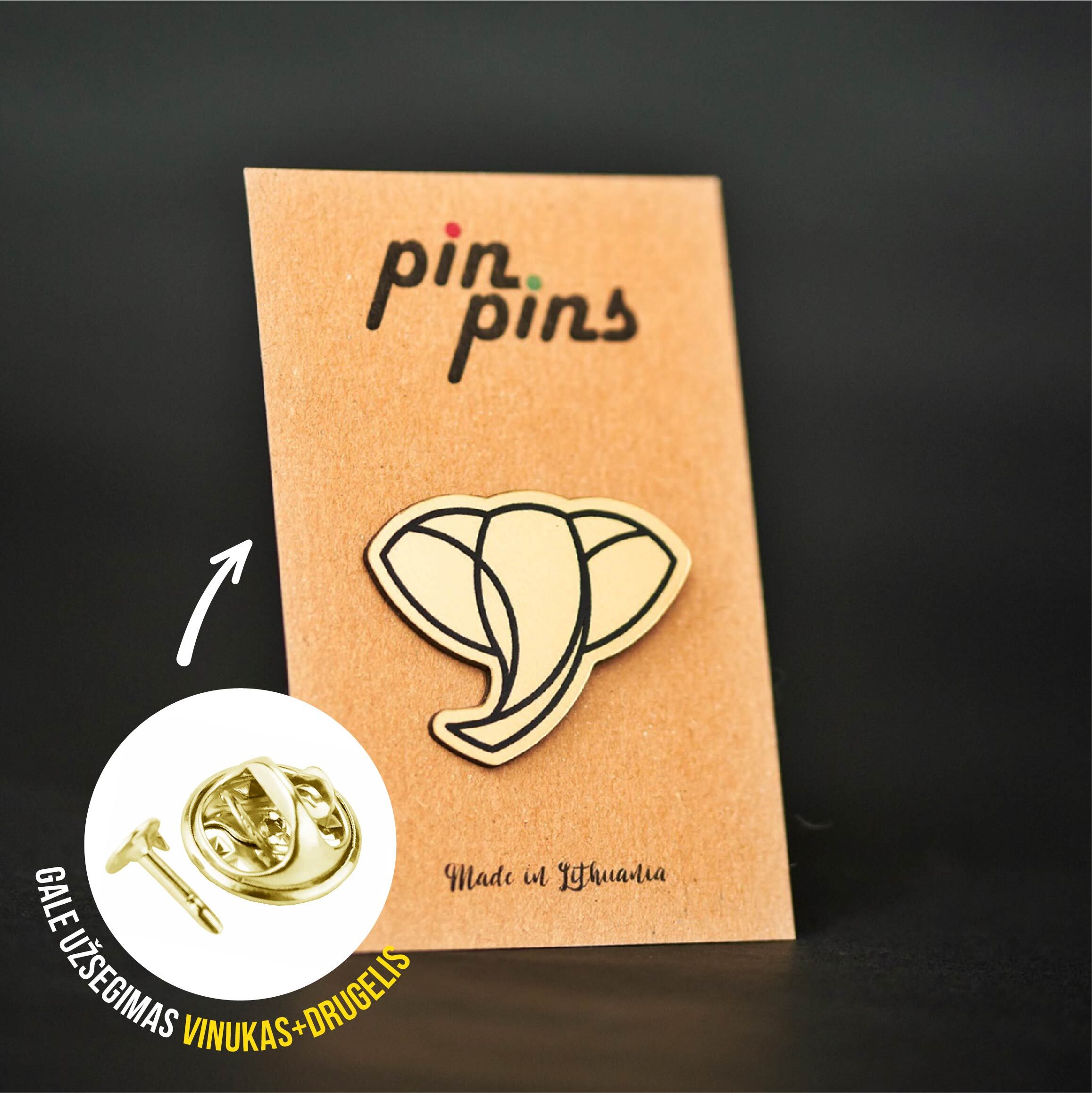 Dramblys Elephant Geometric Line įsegamas Pin ženkliukas sagė drabužio aksesuaras