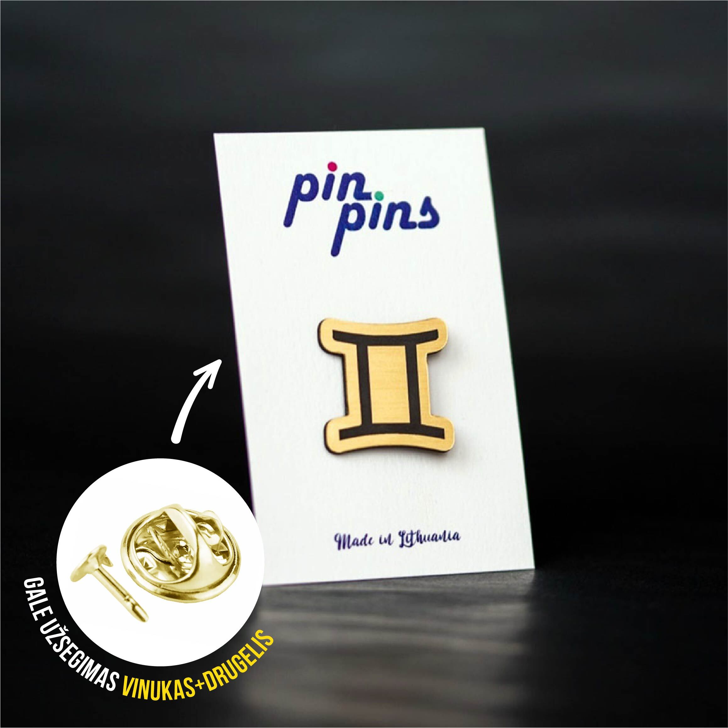 Dvyniai zodiakas įsegamas Pin ženkliukas sagė drabužio aksesuaras