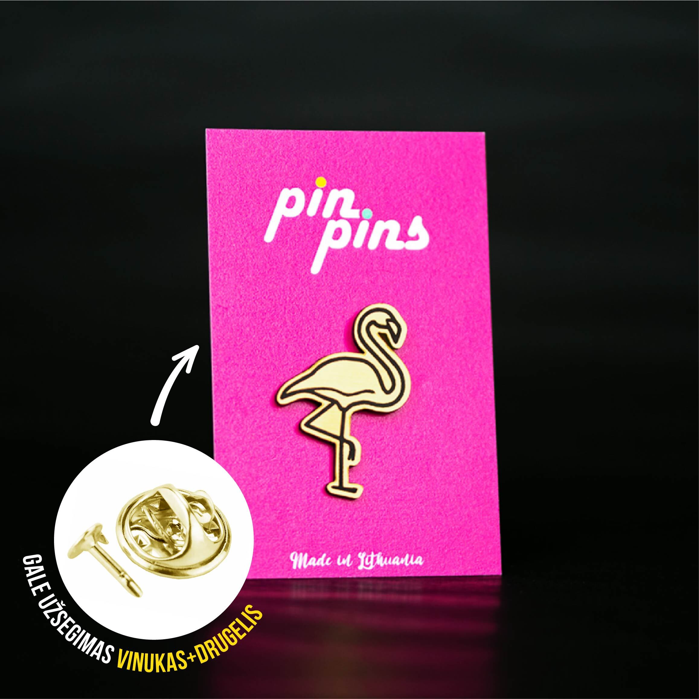 Flamingo įsegamas Pin ženkliukas sagė drabužio aksesuaras