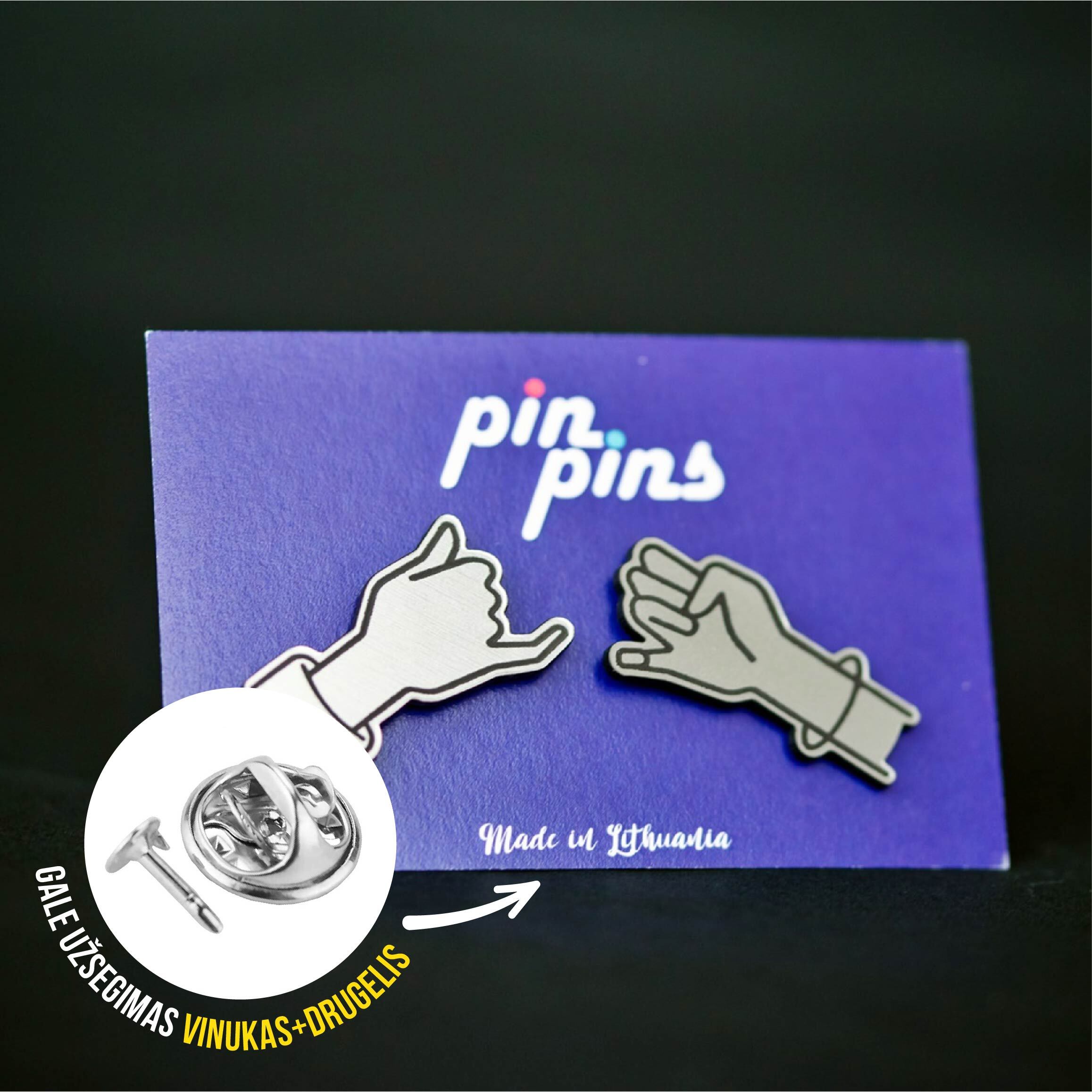 Friends 4 ever Amžinai draugai įsegamas Pin Ženkliukas sagė drabužio aksesuaras