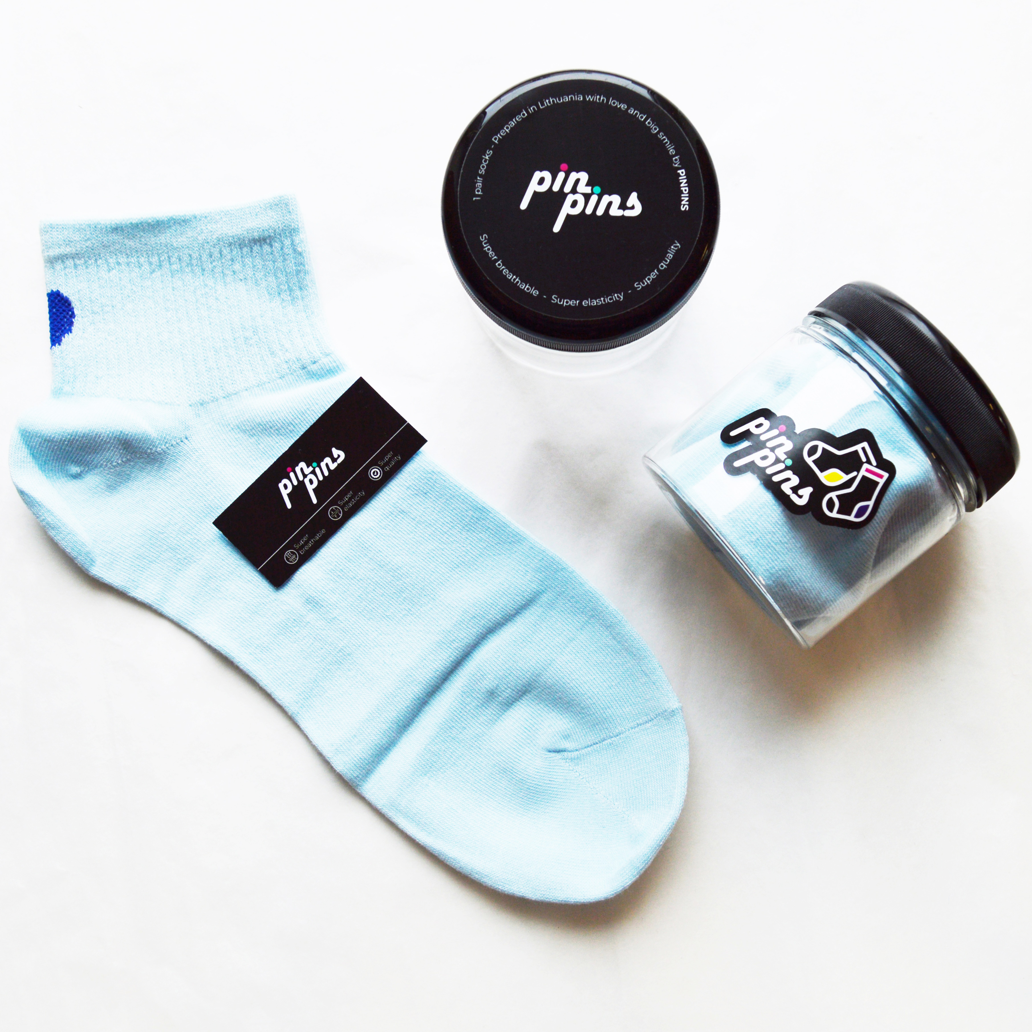 Gale širdelė - Mot. kojinės, žydra