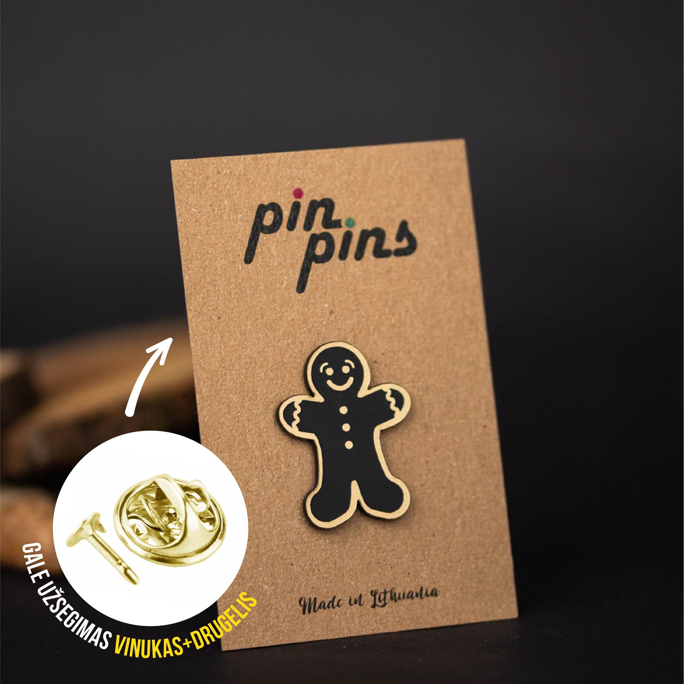 Gingerman įsegamas Pin ženkliukas sagė drabužio aksesuaras
