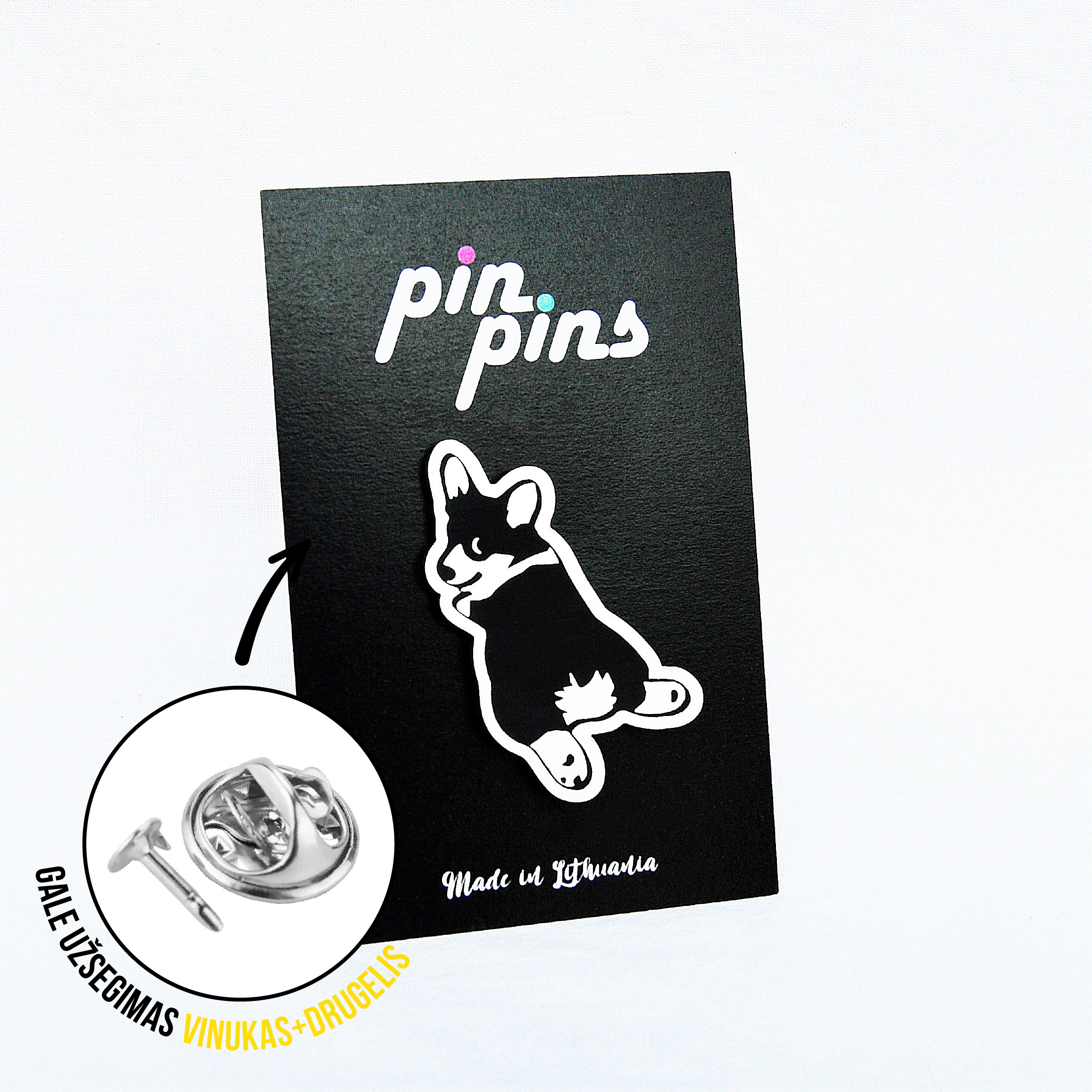 Korgis Corgi butt šuo dog įsegamas Pin ženkliukas sagė drabužio aksesuaras