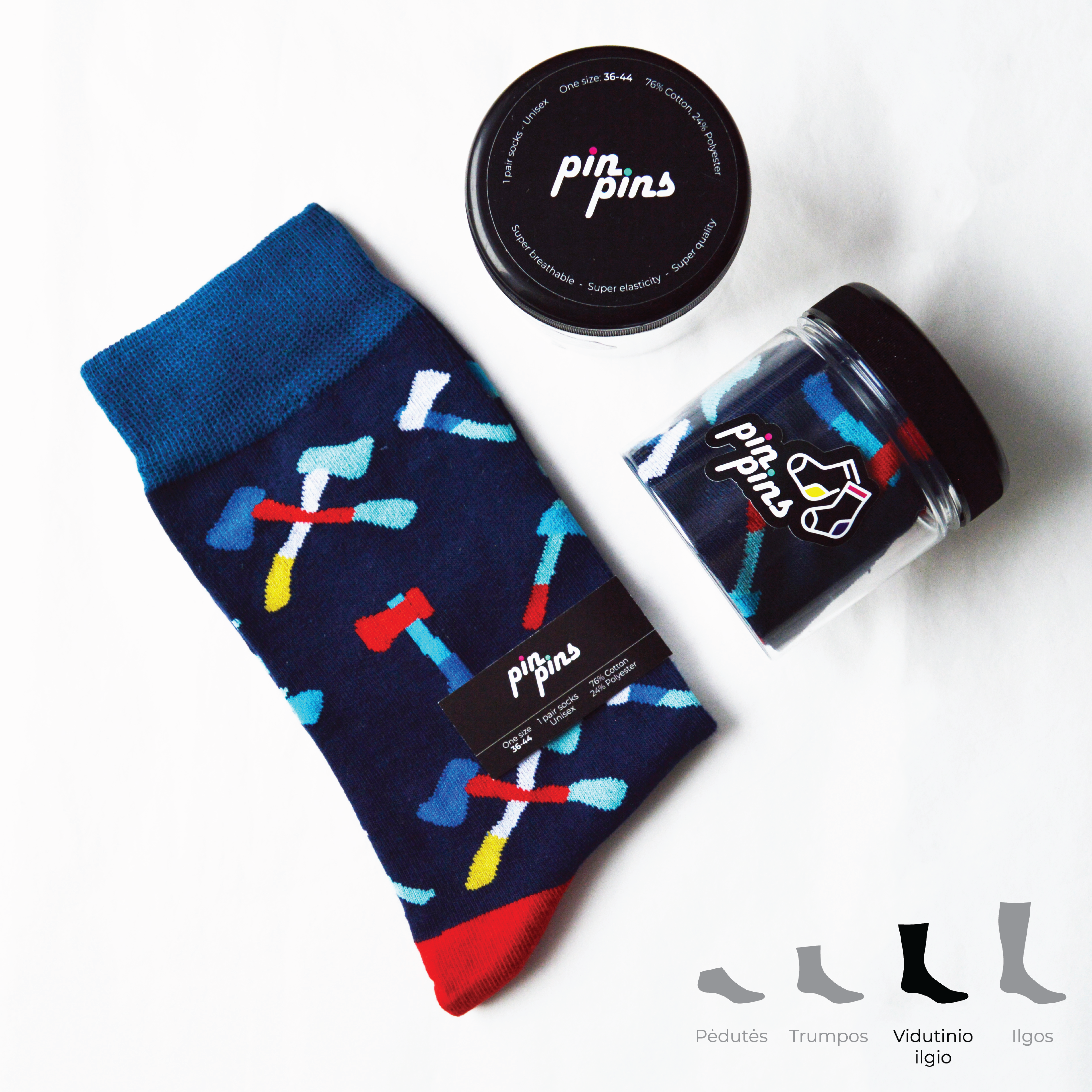 Medkirtys - Vyr. kojinės, mėlyna