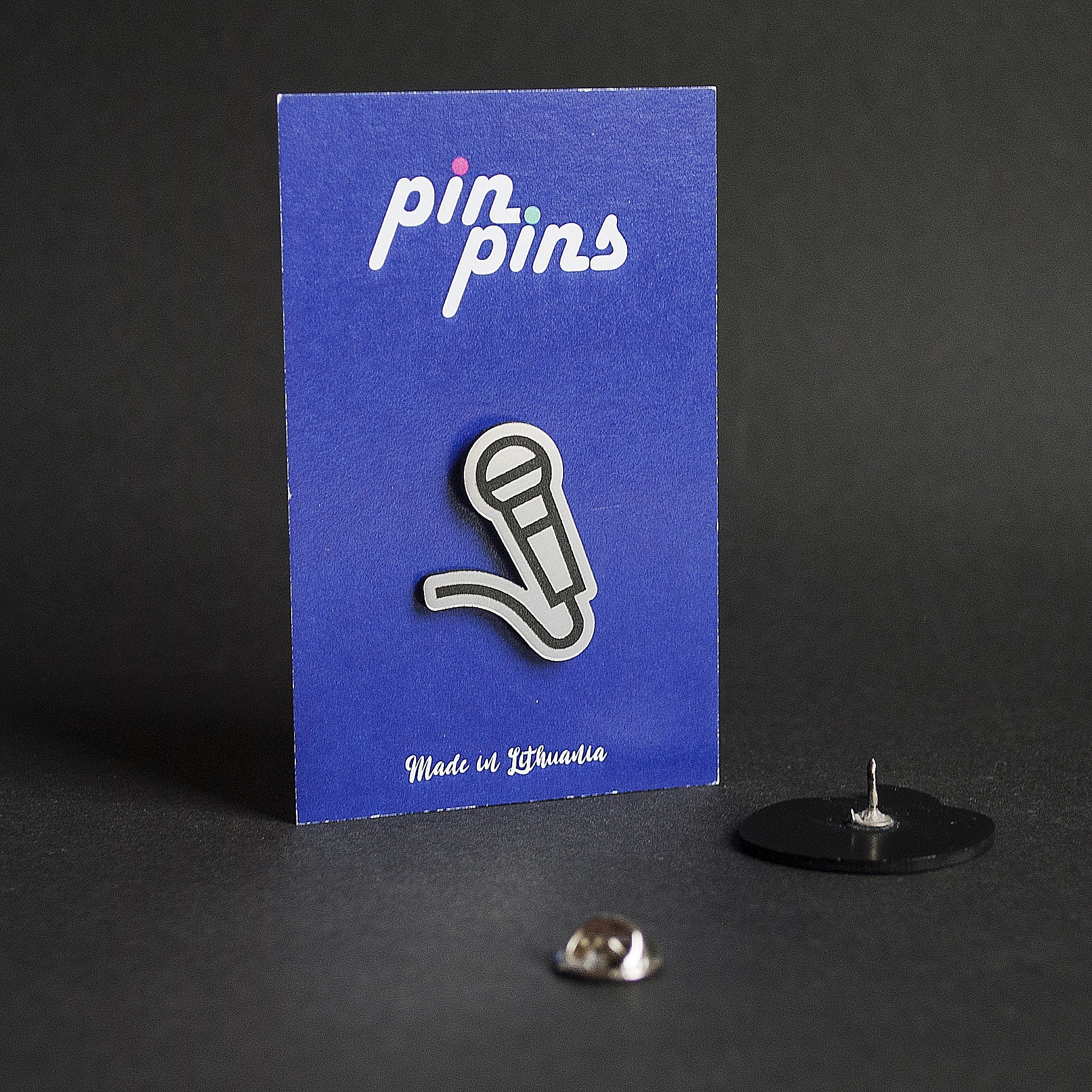 Mikrofonas/Karaoke įsegamas Pin ženkliukas sagė drabužio aksesuaras