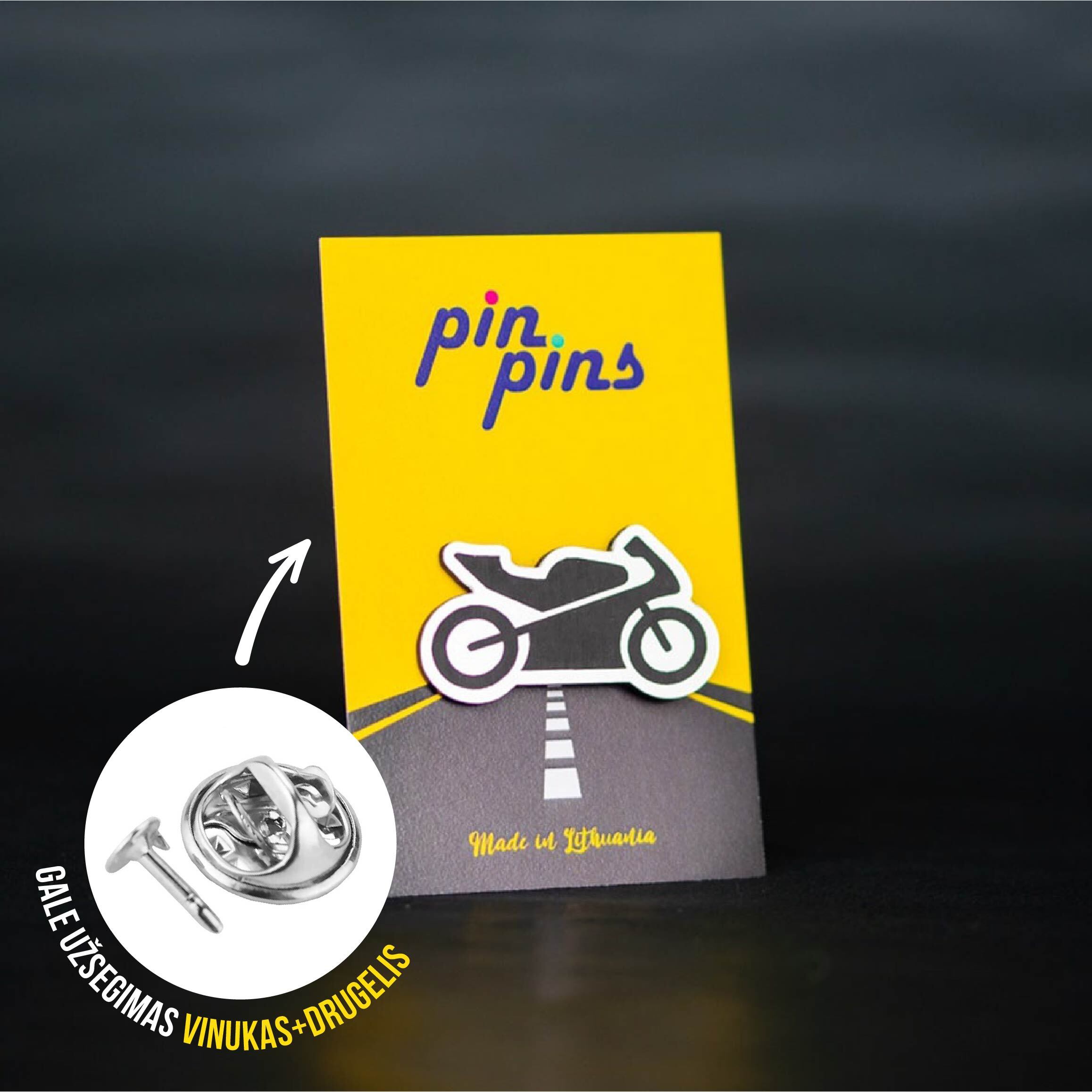 Motociklas Baikeris Auto Lover Autofanas įsegamas Pin ženkliukas sagė drabužio aksesuaras