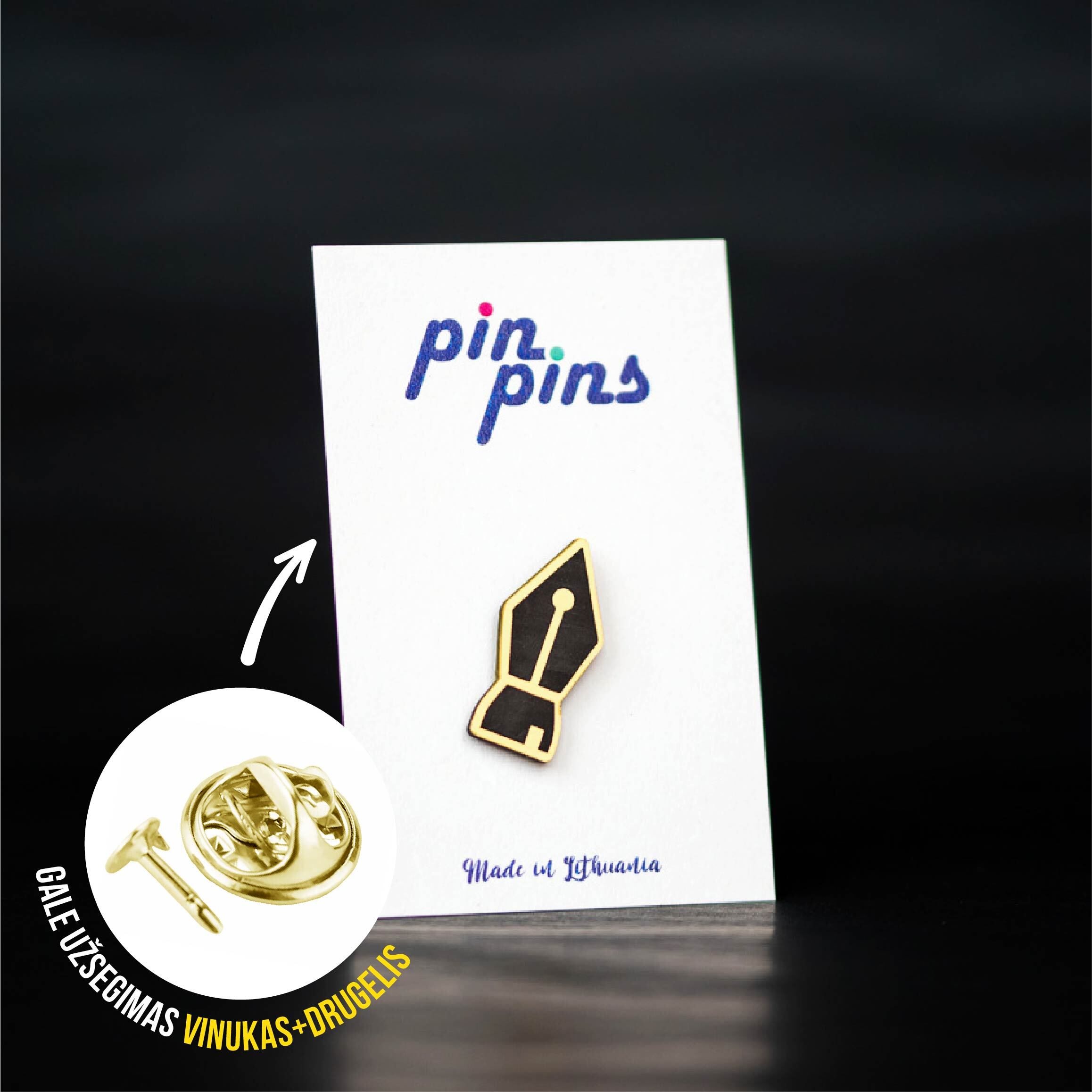 Rašiklis Rašytojas įsegamas Pin Ženkliukas sagė drabužio aksesuaras