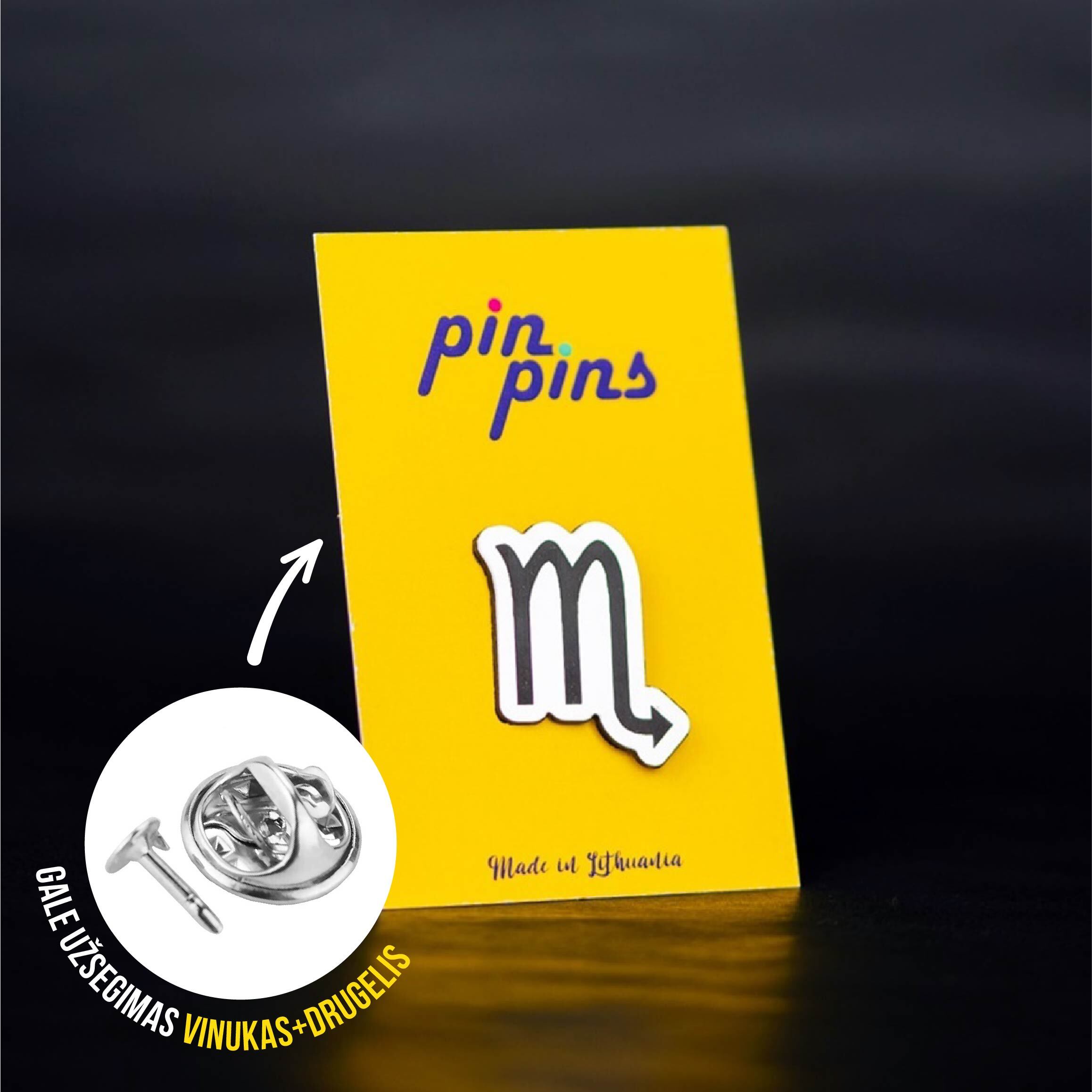 Skorpionas zodiakas įsegamas Pin ženkliukas sagė drabužio aksesuaras