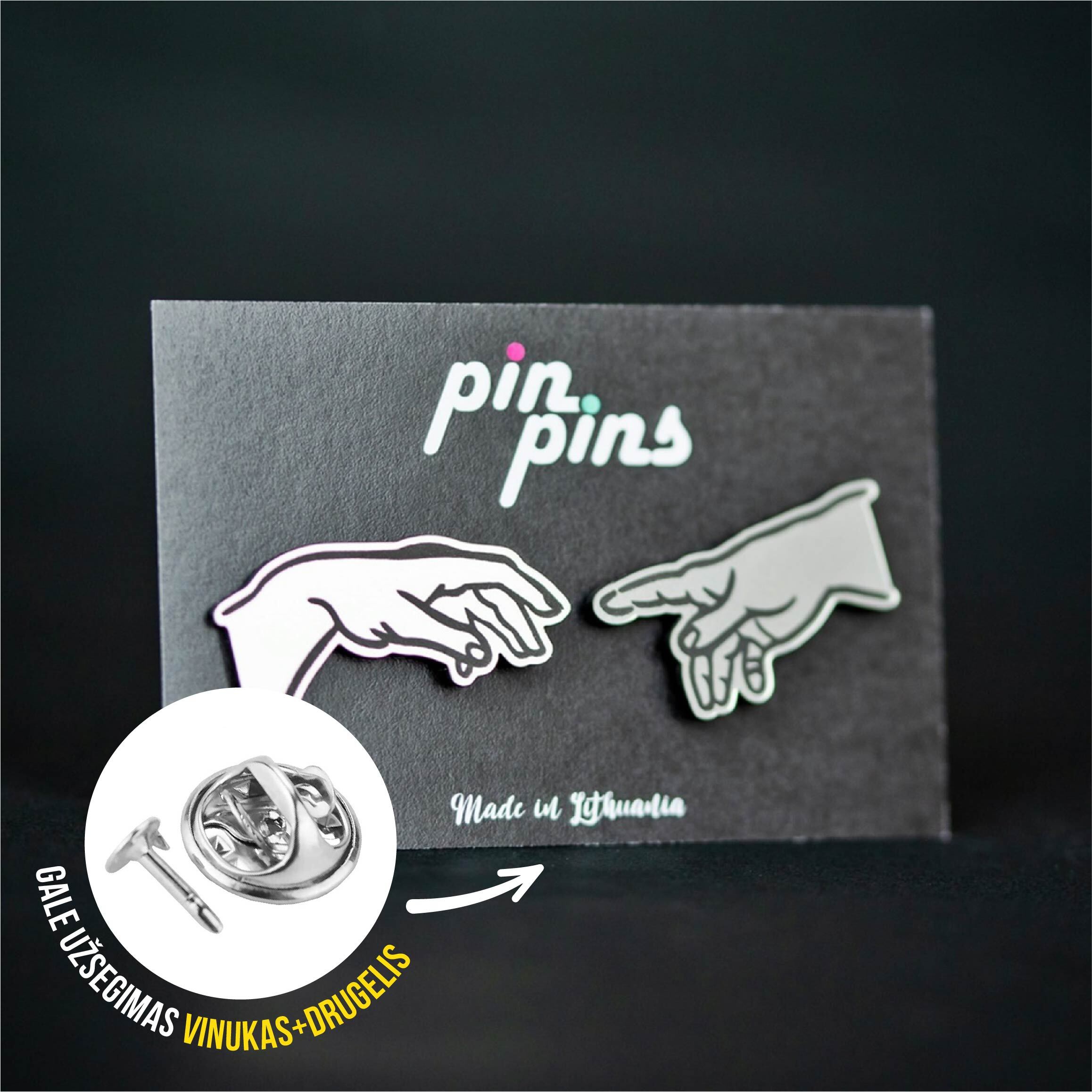 The Creation Of Adam įsegamas Pin Ženkliukas sagė drabužio aksesuaras