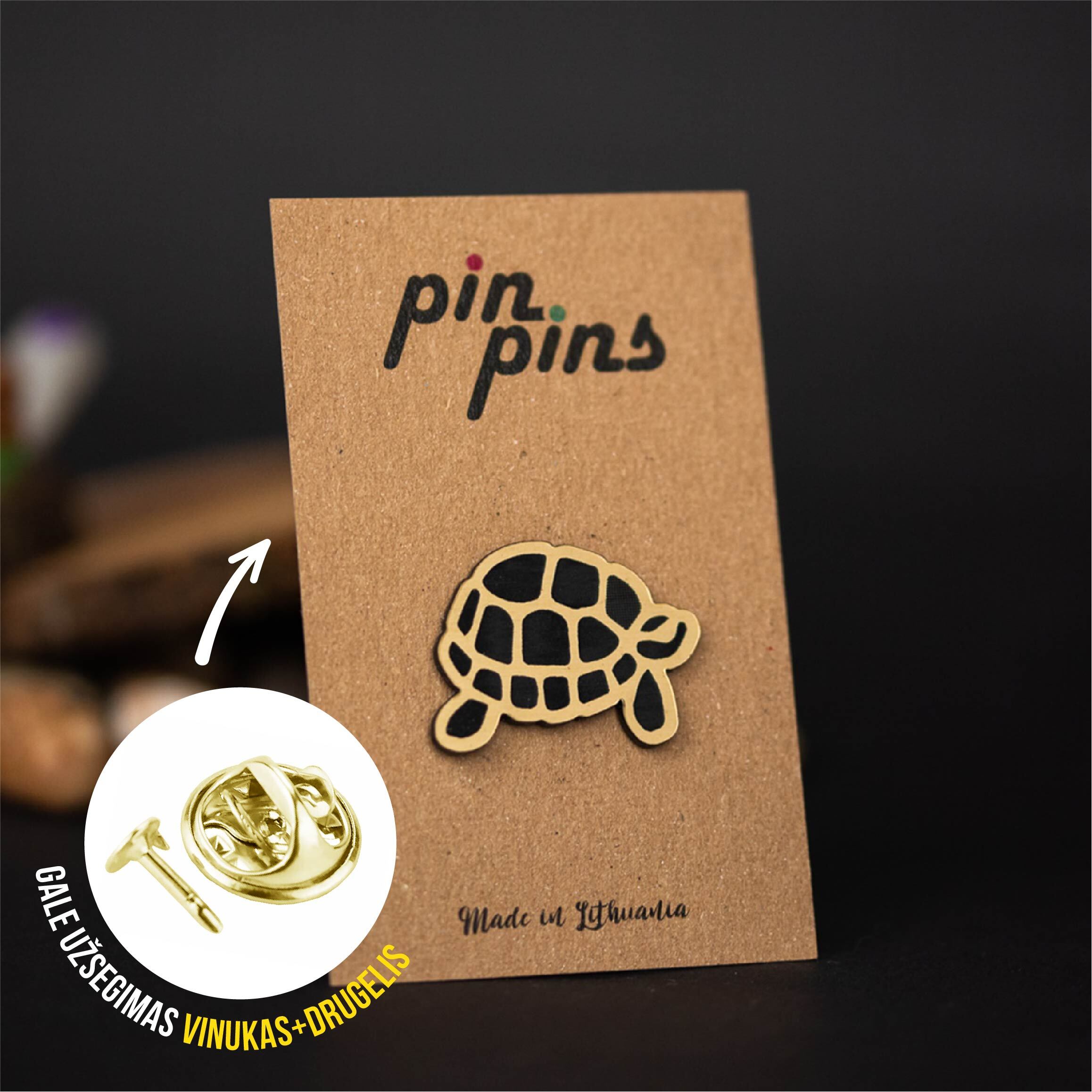 Vėžlys Turtle įsegamas Pin ženkliukas sagė drabužio aksesuaras