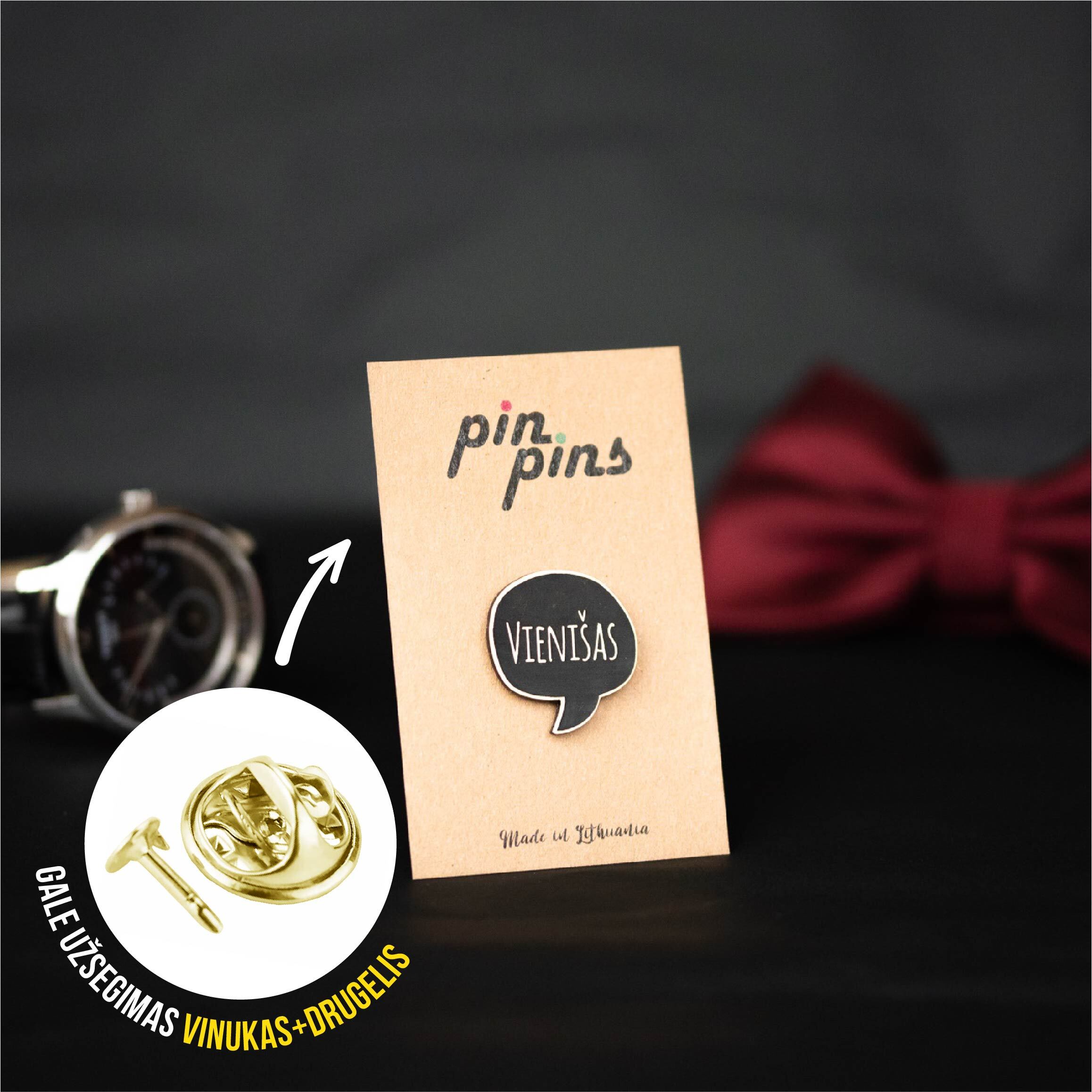 Vienišas! Įsegamas Pin ženkliukas sagė
