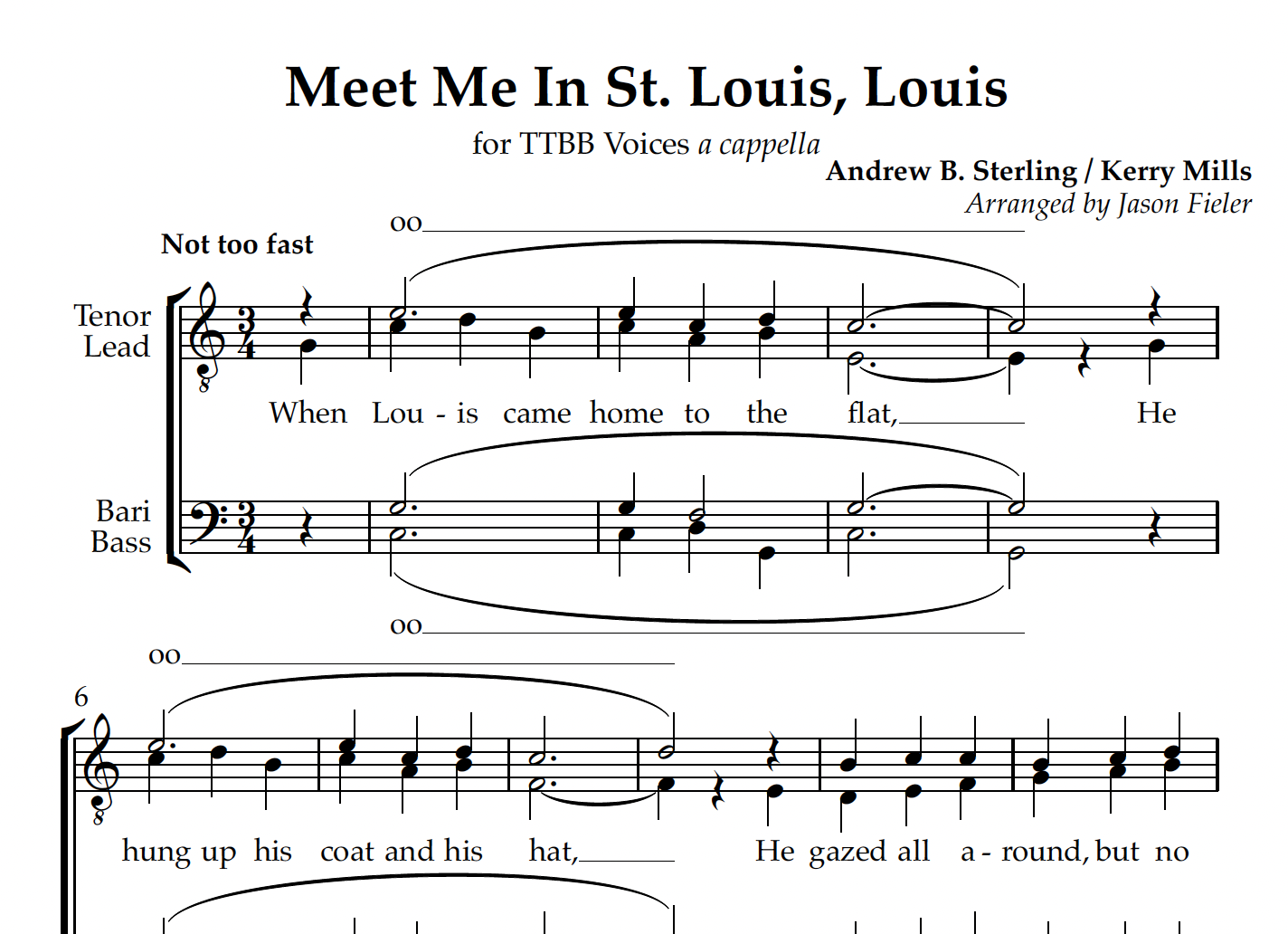 Meet Me In St. Louis, Louis (TTBB Barbershop)