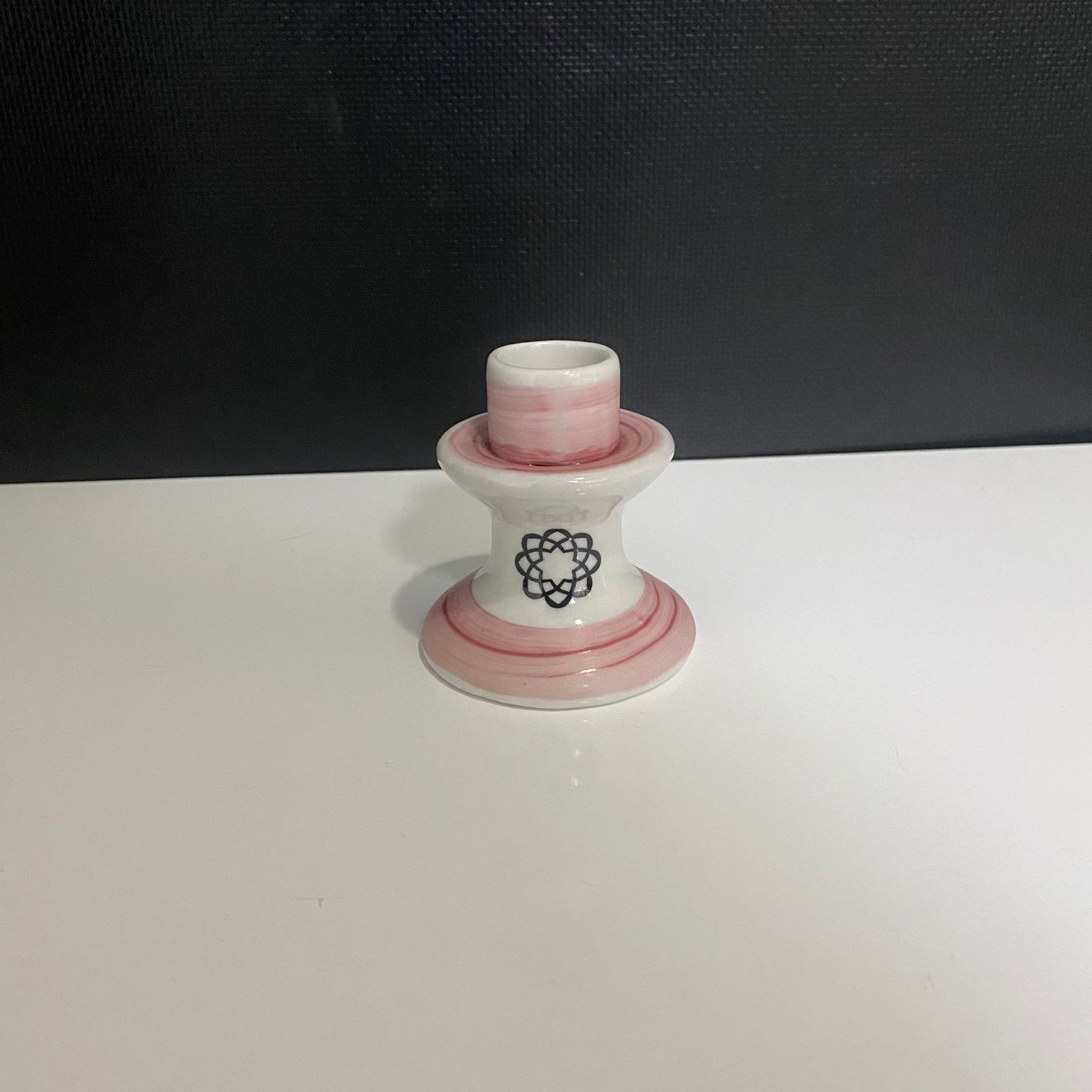 Castiçal de Porcelana Mini - Rosa