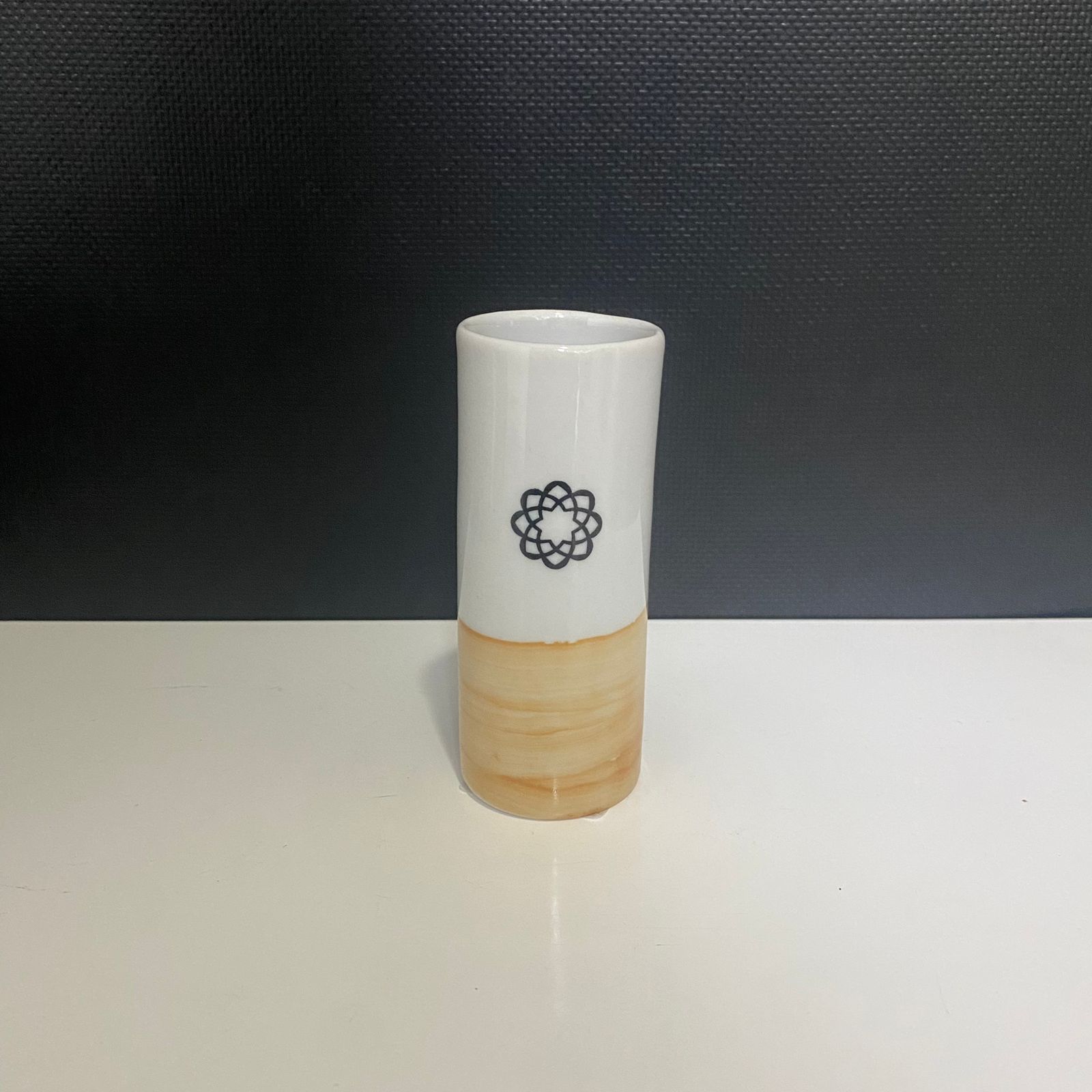 Tubo de Porcelana - Bege/Branco