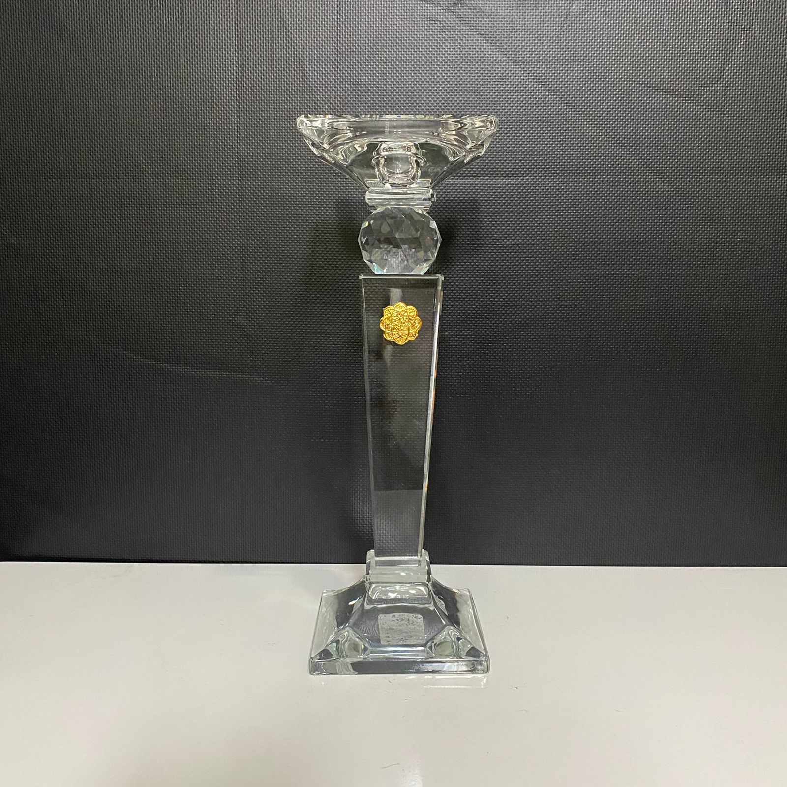 Castiçal Cristal Quadrado - GG
