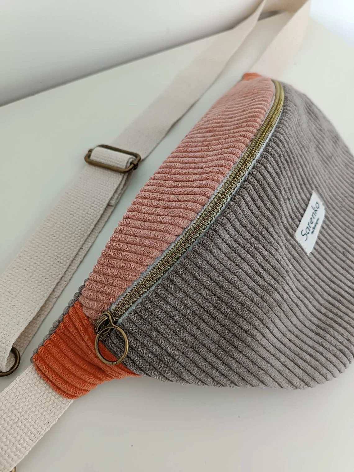 Sac Banane - Trio de couleurs - Taupe