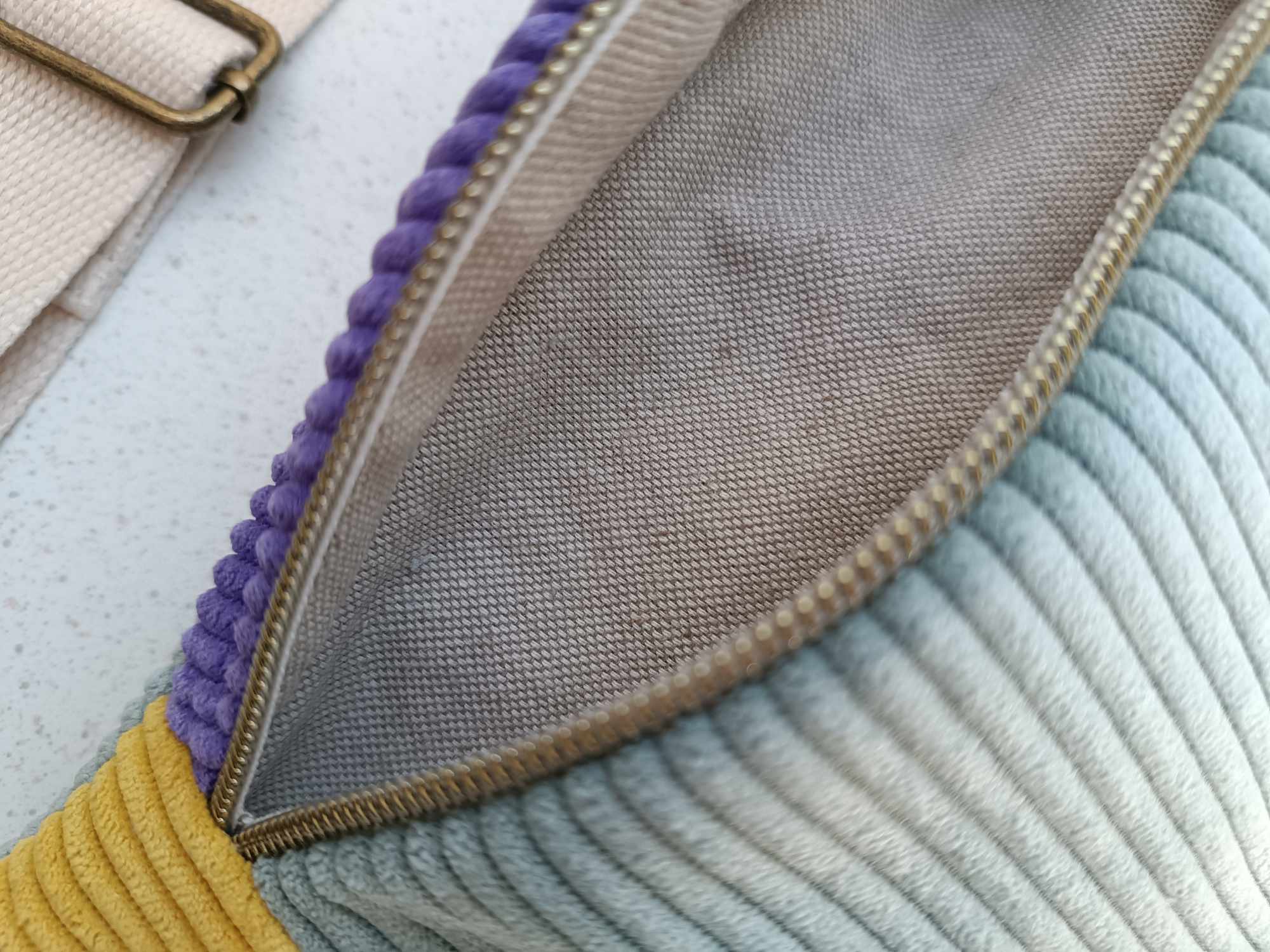 Sac Banane - Trio de couleurs - Vert d'eau / Lilas