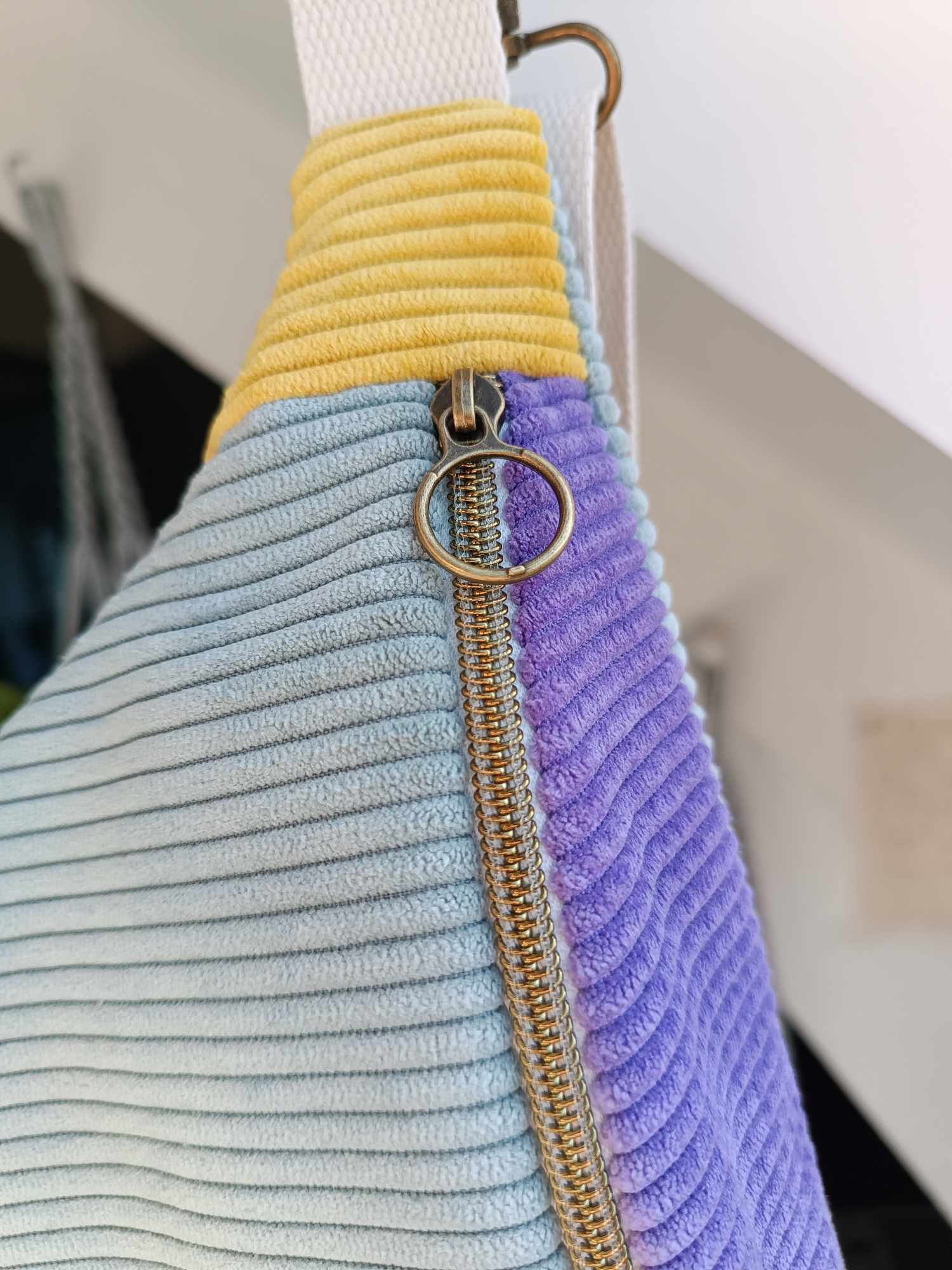 Sac Banane - Trio de couleurs - Vert d'eau / Lilas