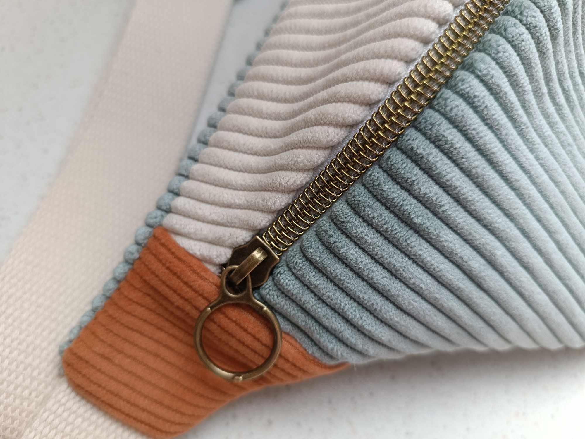 Sac Banane - Trio de couleurs - Vert d'eau / Ivoire