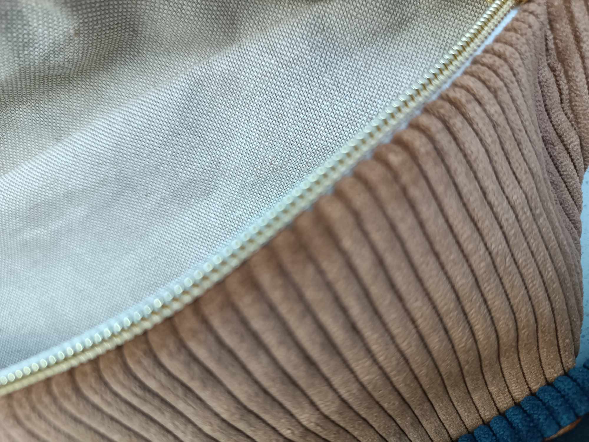 Sac Banane - Les unies - velours côtelé marine et marron