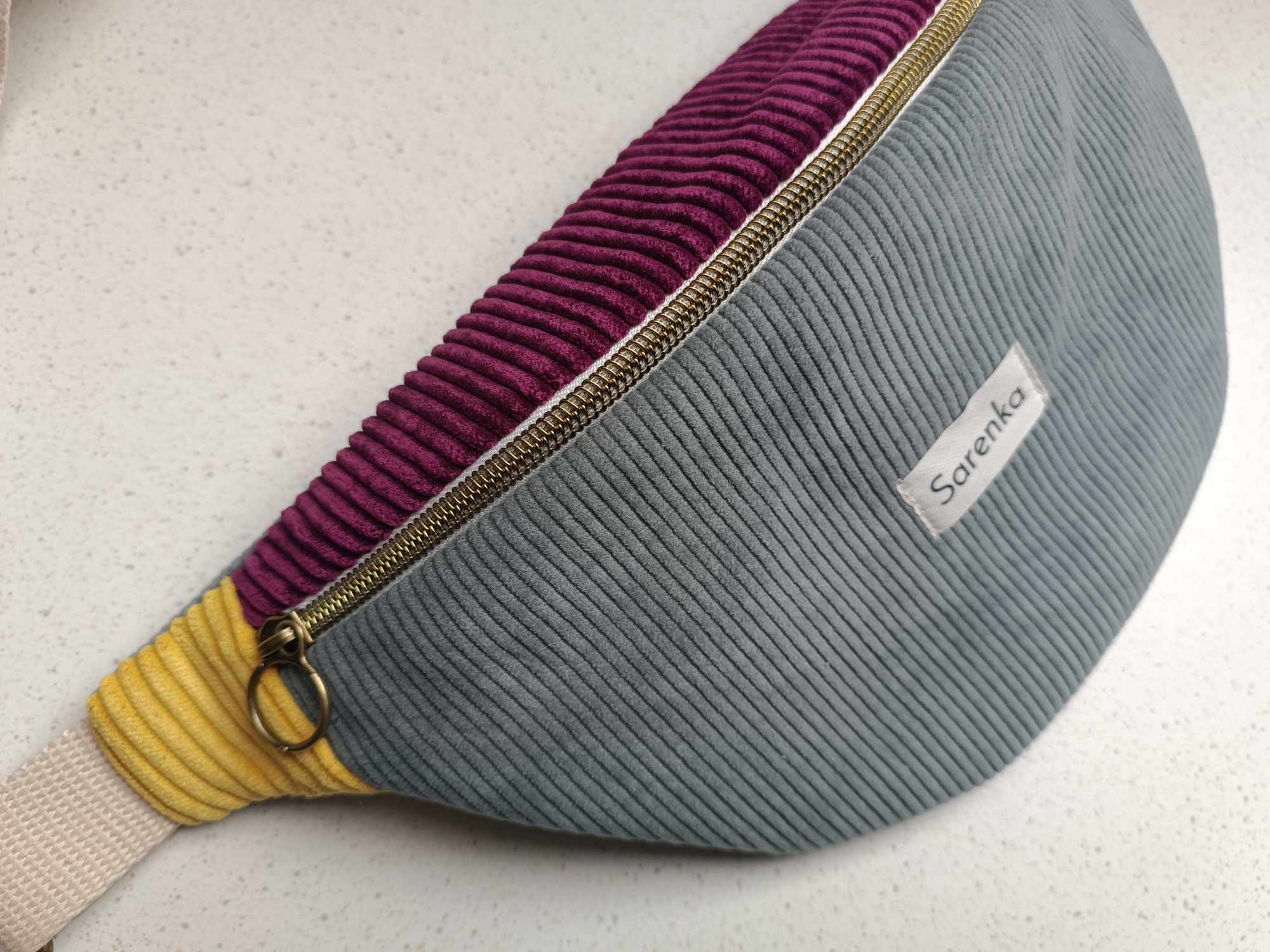 Sac Banane - Trio de couleurs - Gris funky