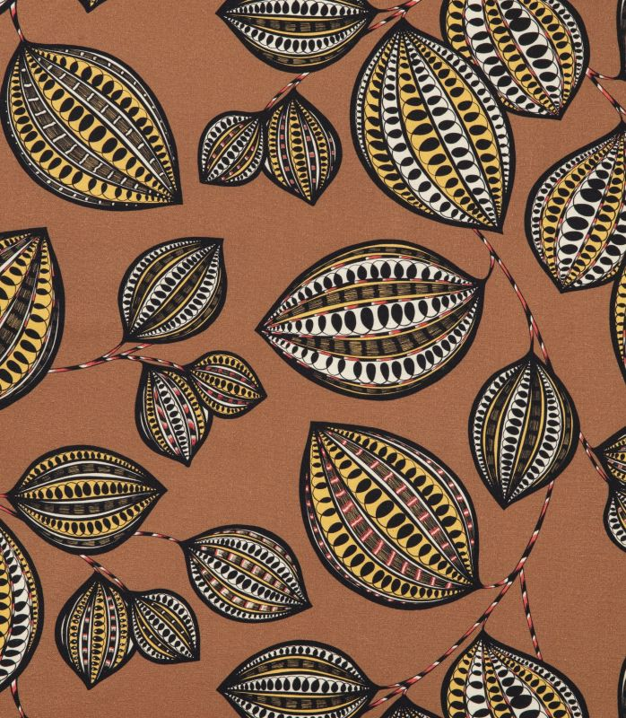 Housse de coussin - Feuilles Cacao Marron