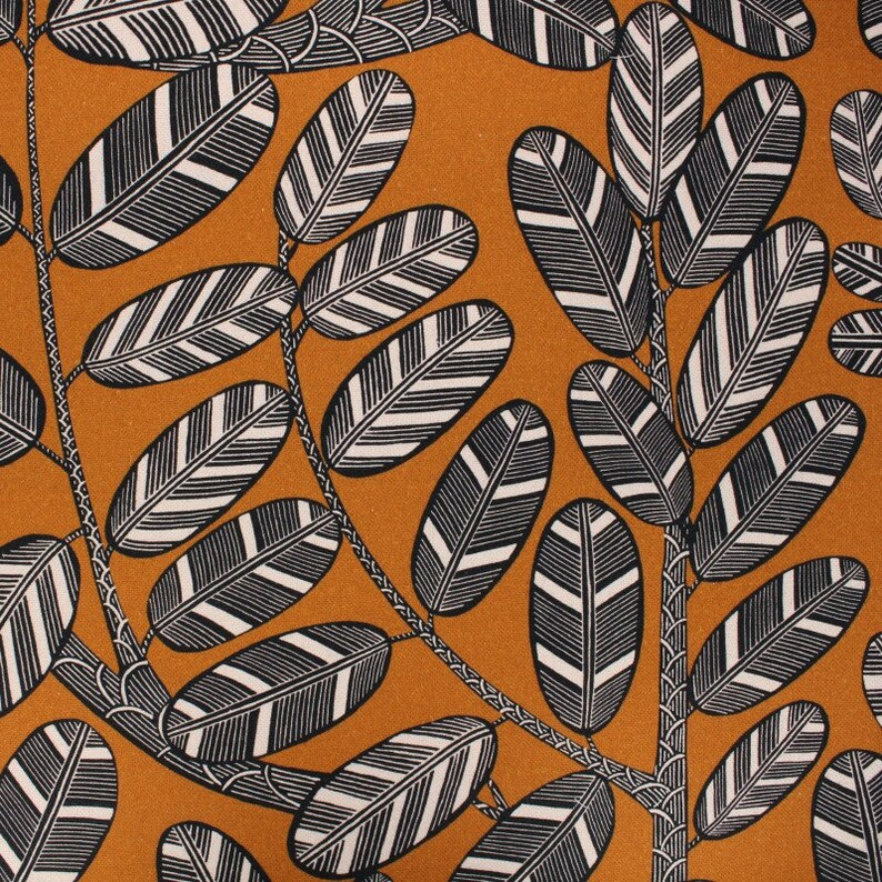 Housse de coussin - Feuilles Camel